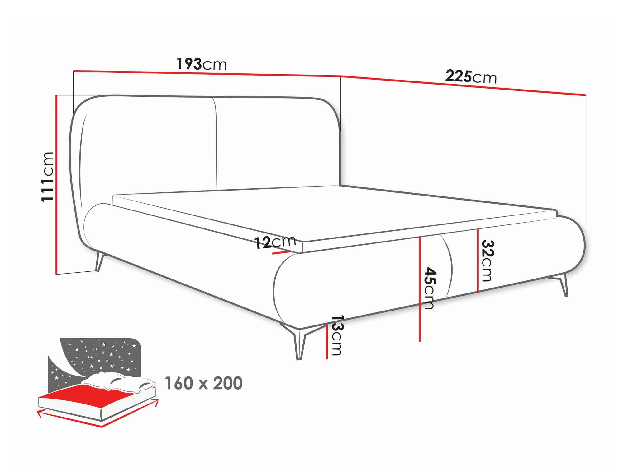 Letto TrendyNest Fenara (Coral 45)