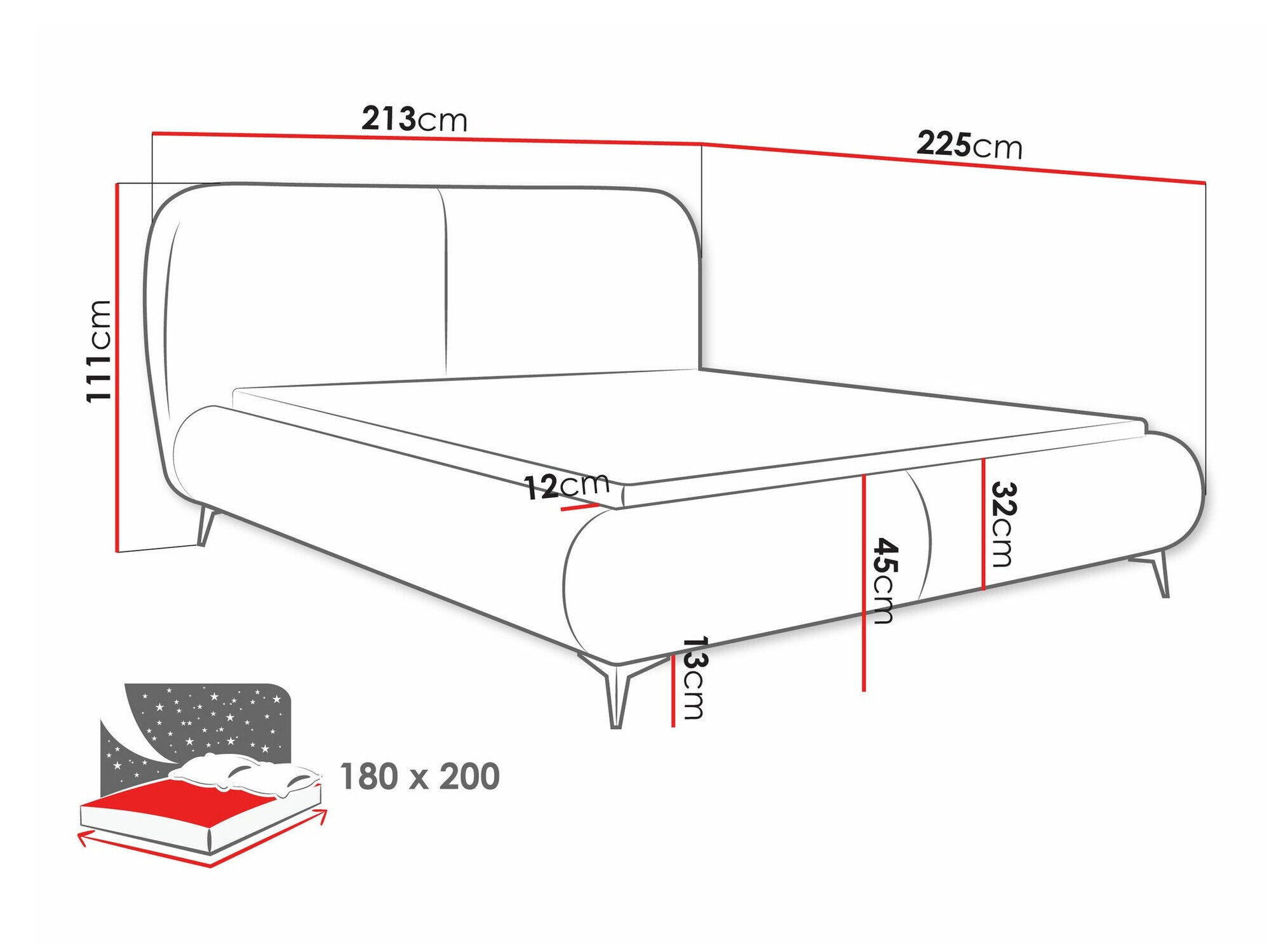 Letto TrendyNest Fenara (Coral 45)