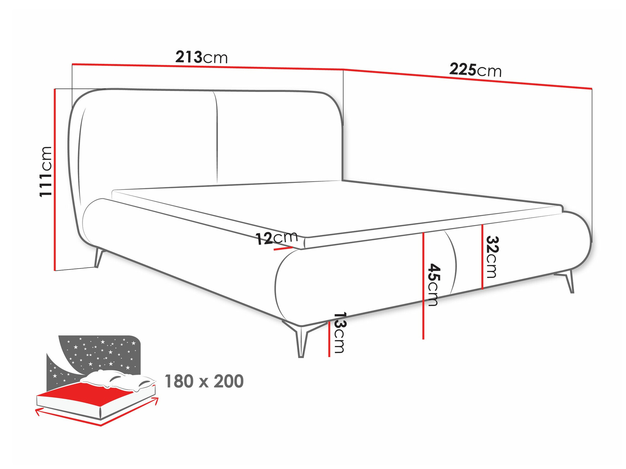 Letto TrendyNest Fenara (Coral 50)