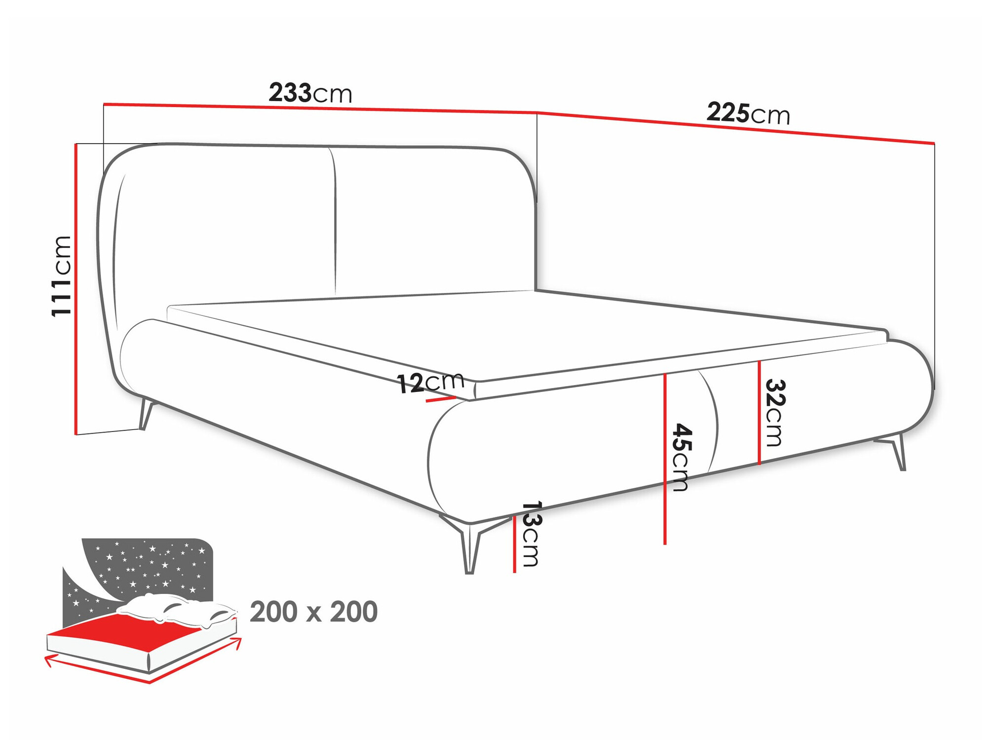 Letto TrendyNest Fenara (Coral 50)