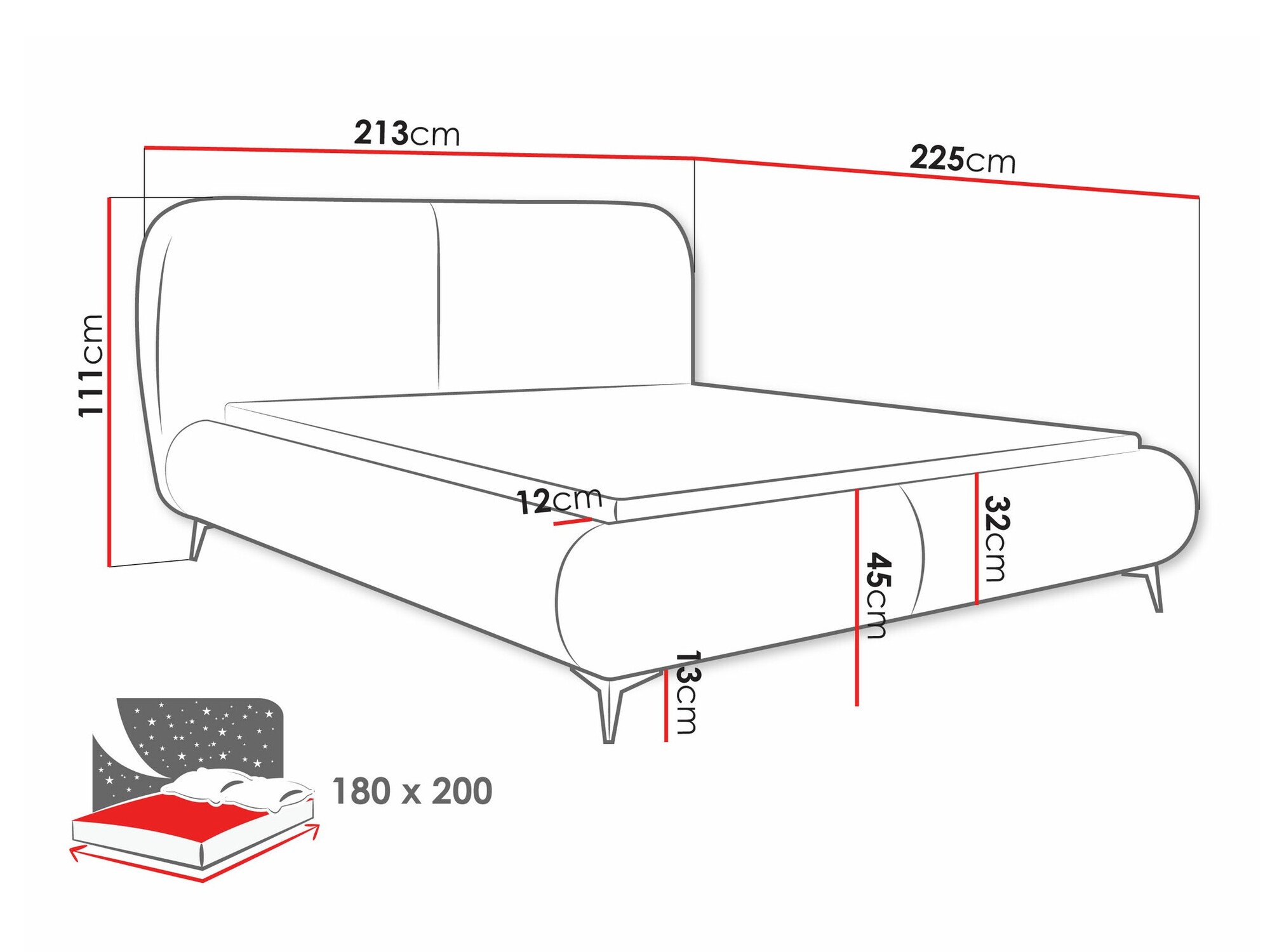 Letto TrendyNest Fenara (Coral 75)