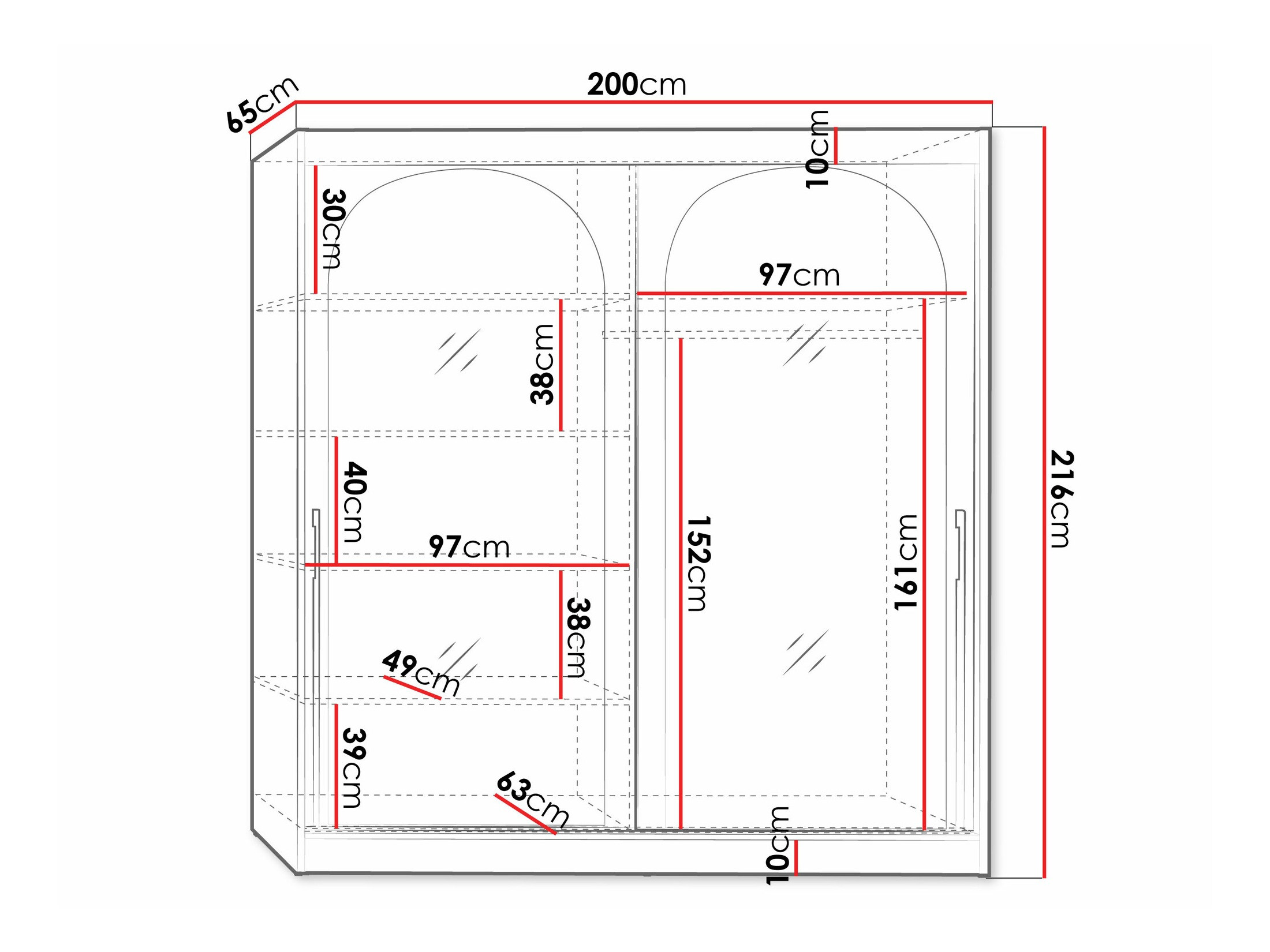 Armadio Toledo 133 (Bianco)