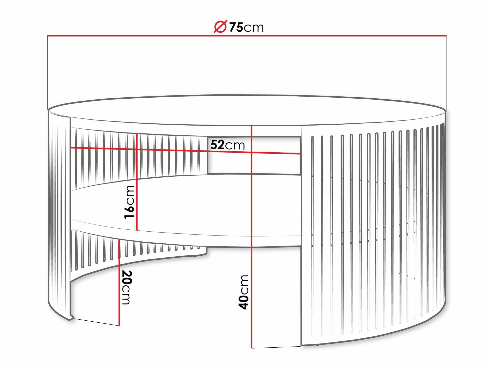 Tavolino da caffè Civer VIII (Cachemire + Bianco)