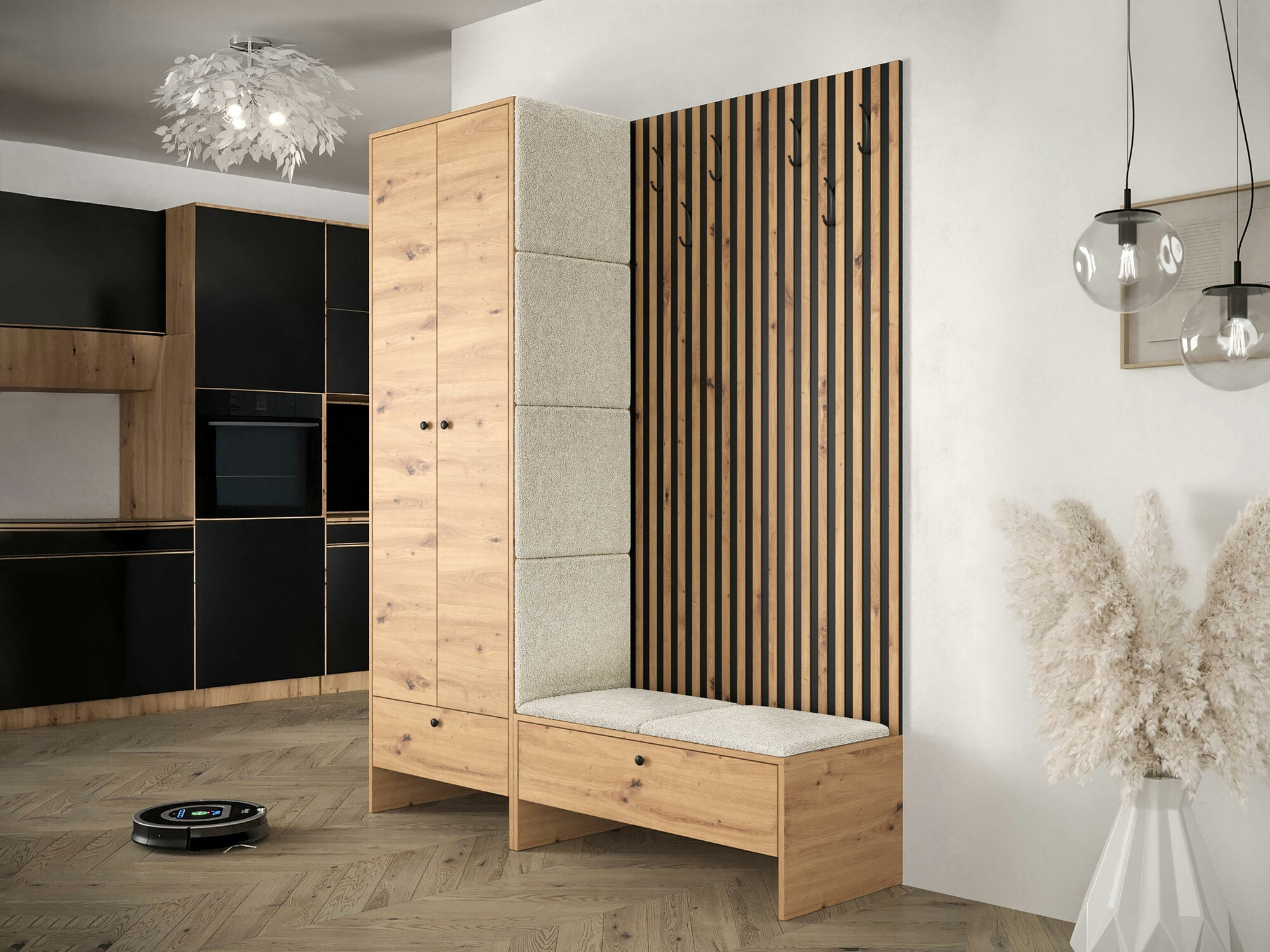 Set arredo da corridoio Donio III (Rovere Artisan + Abriamo 03)
