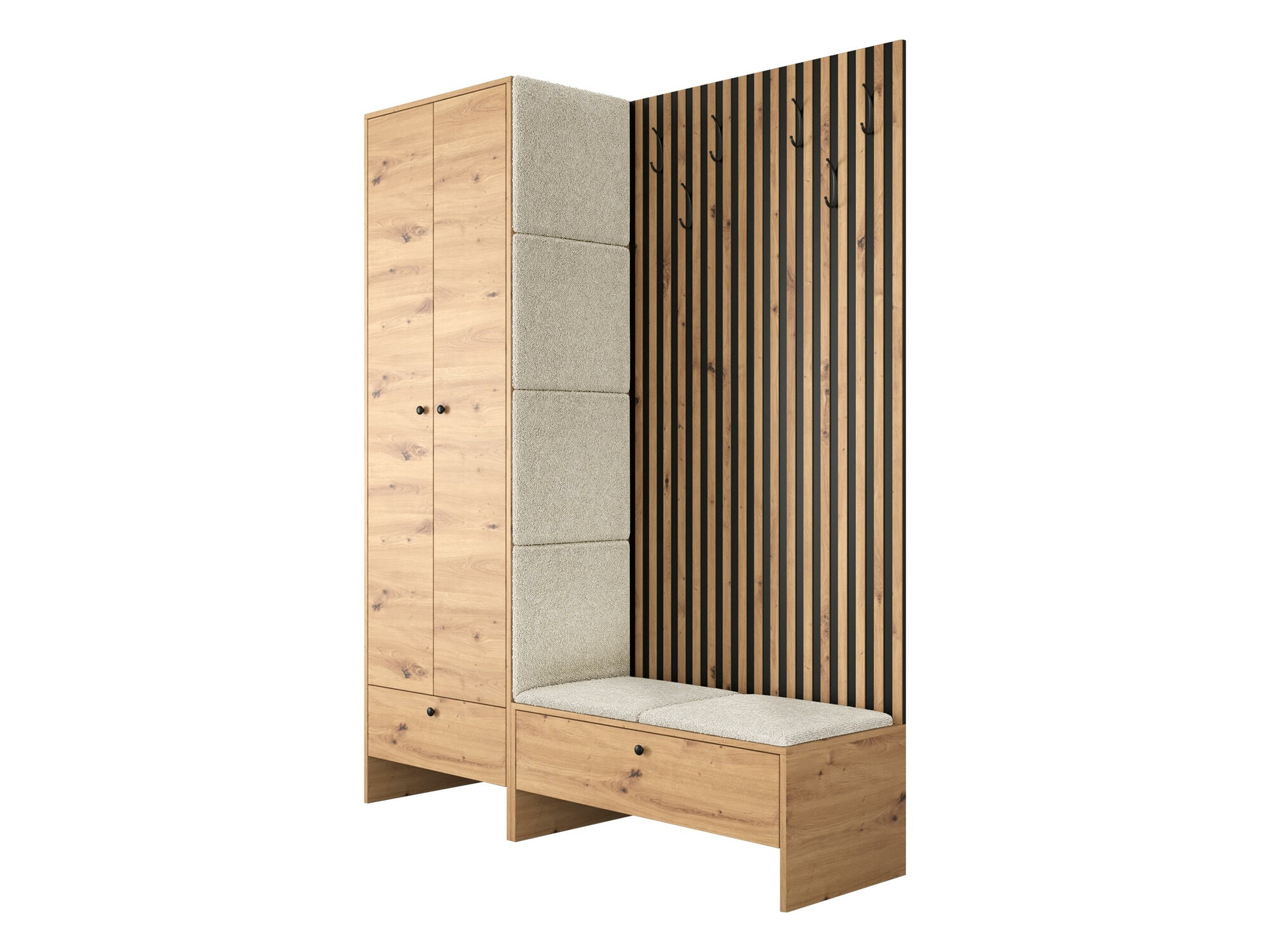 Set arredo da corridoio Donio III (Rovere Artisan + Abriamo 03)