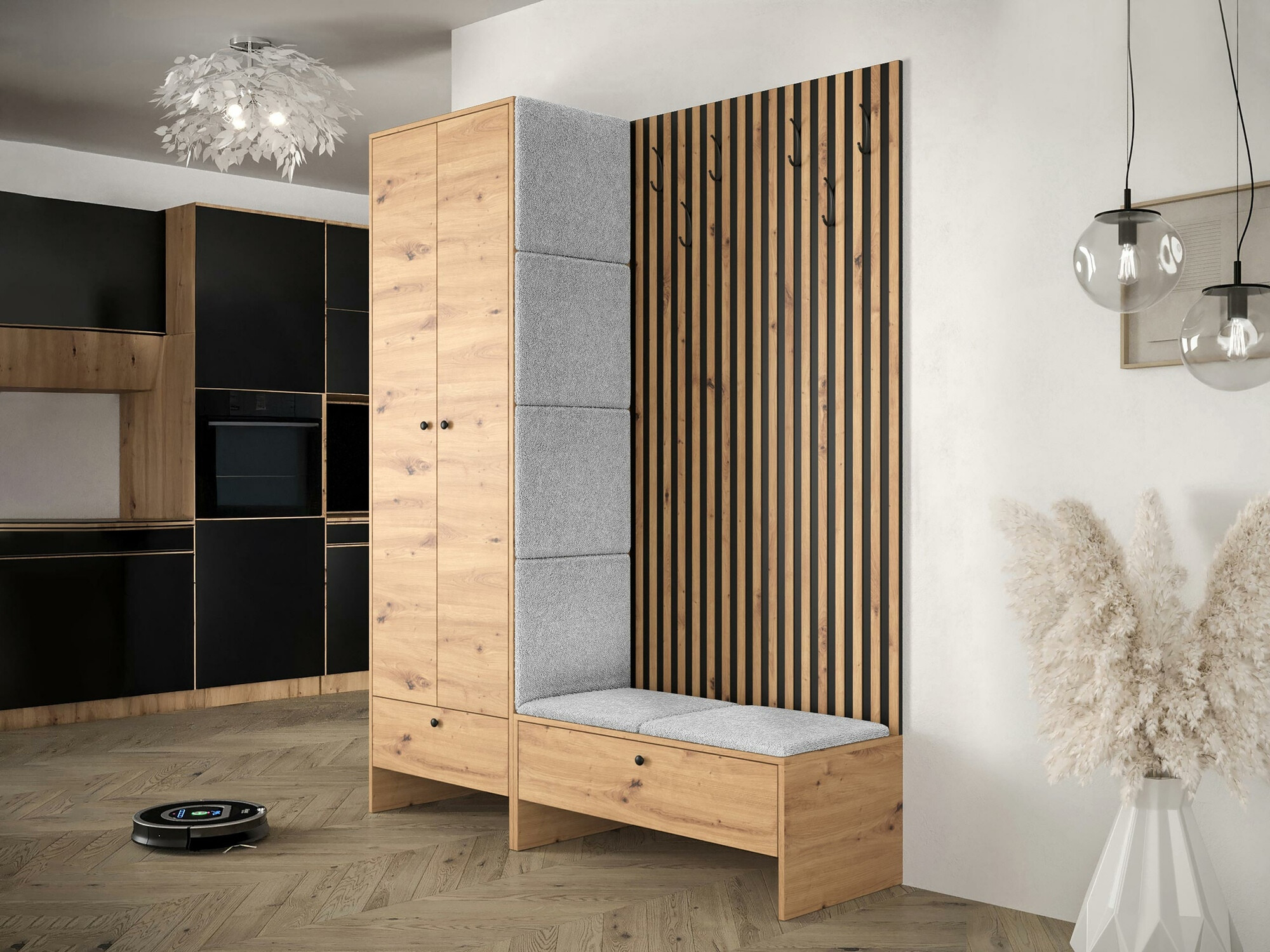Set arredo da corridoio Donio III (Rovere Artisan + Abriamo 06)