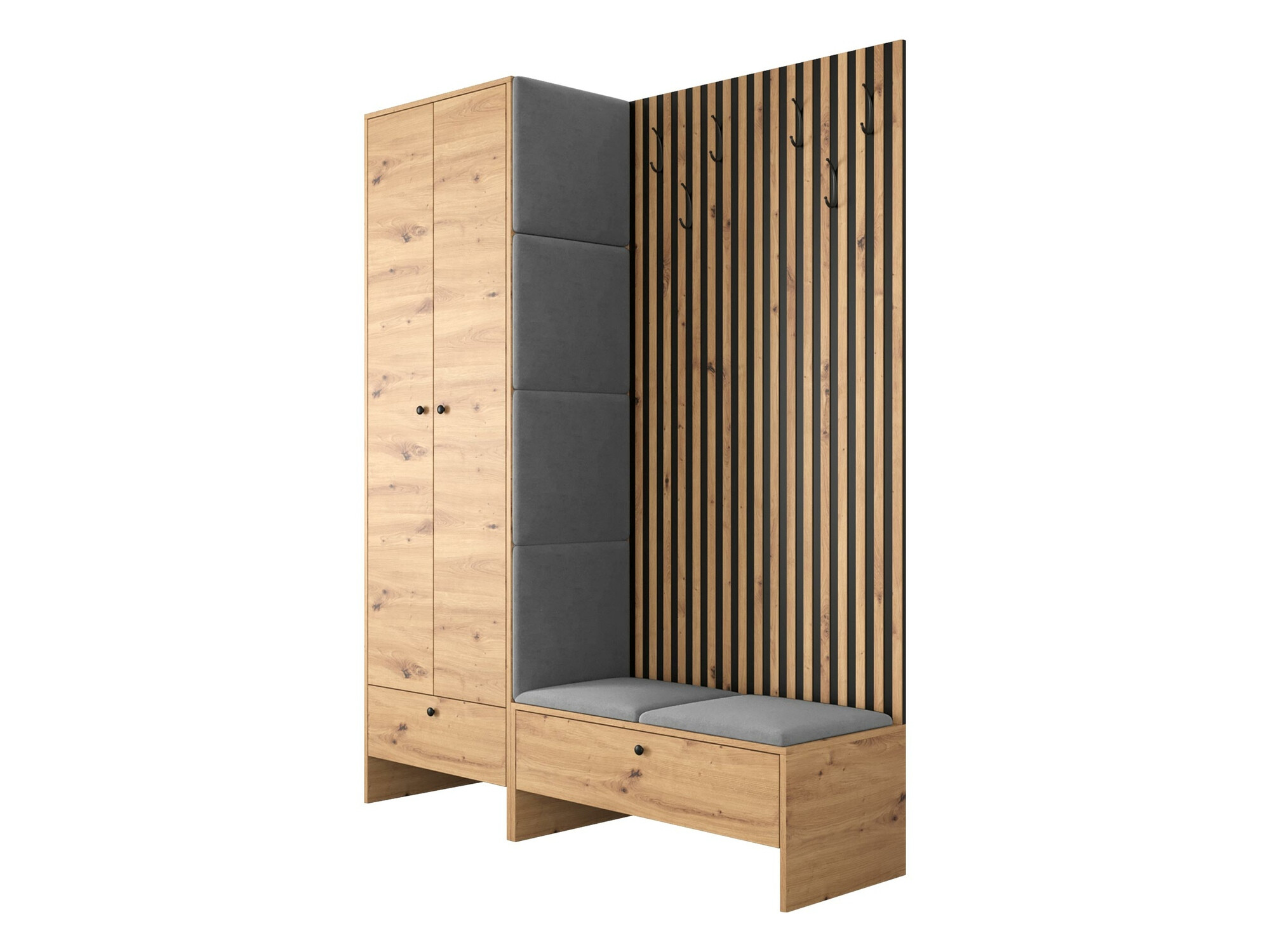 Set arredo da corridoio Donio III (Rovere Artisan + Manila 16)