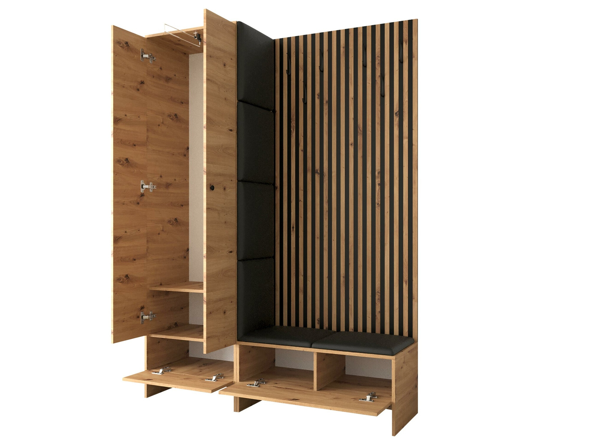 Set arredo da corridoio Donio III (Rovere Artisan + Manila 18)