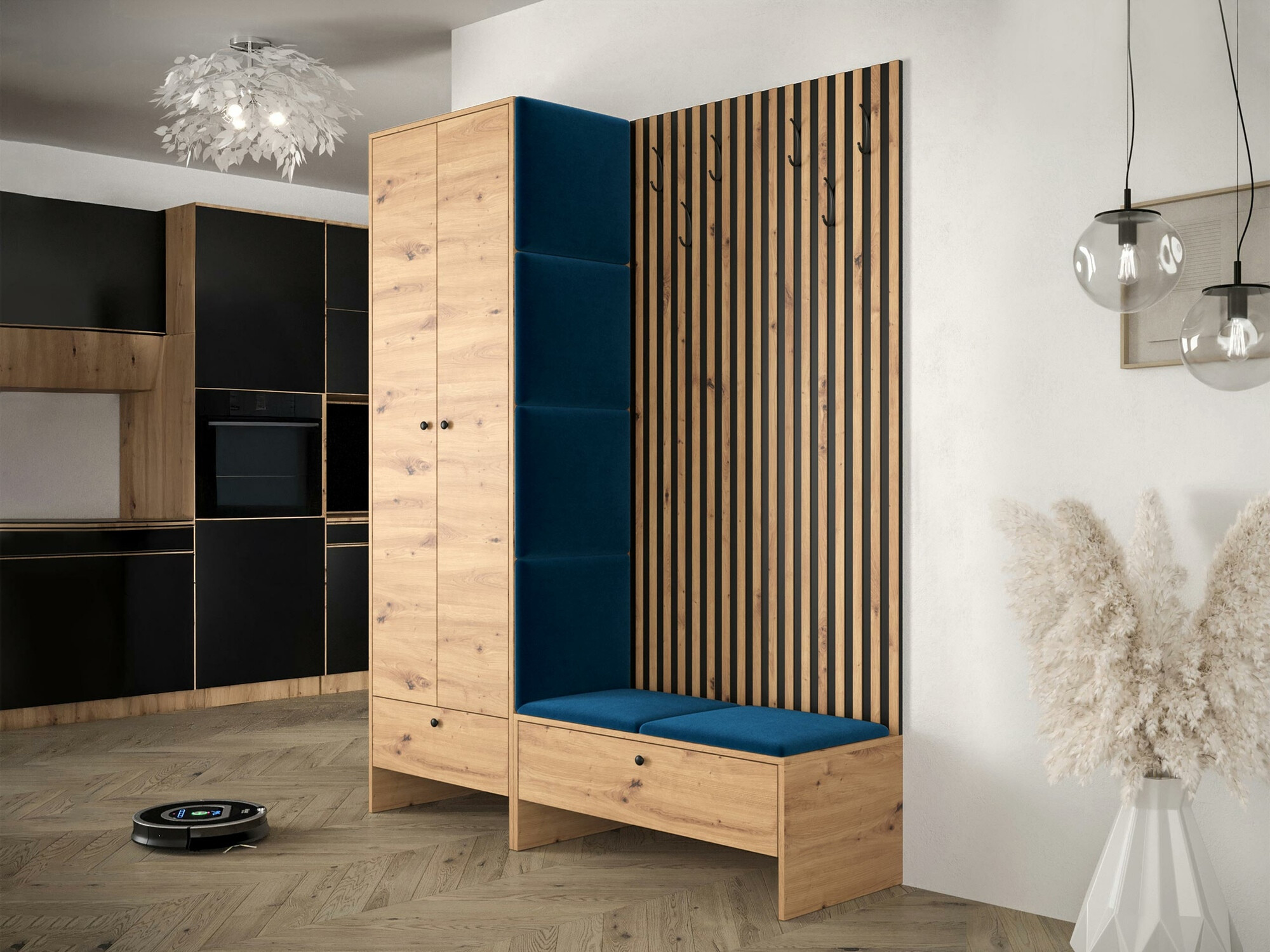 Set arredo da corridoio Donio III (Rovere Artisan + Manila 26)