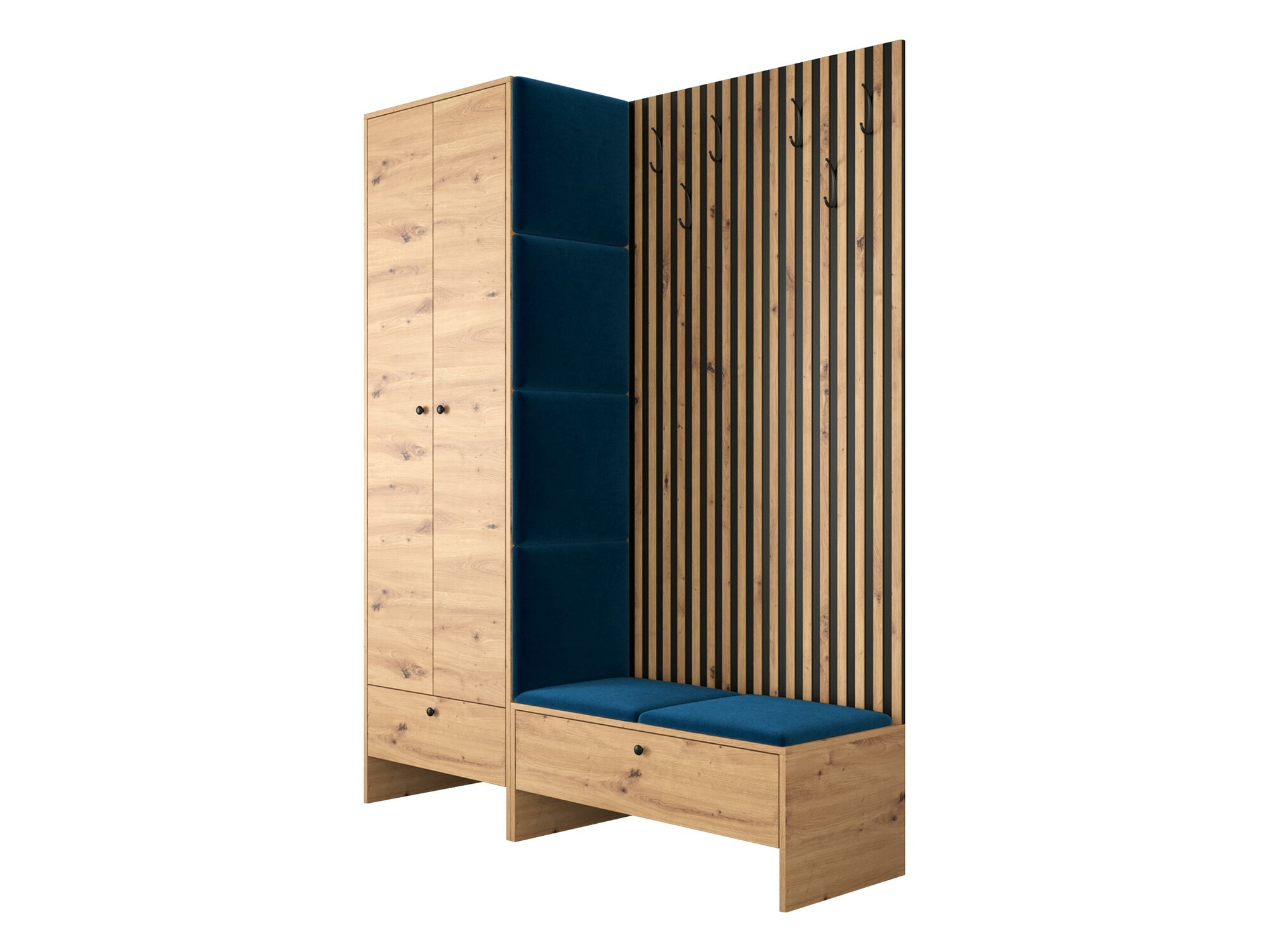 Set arredo da corridoio Donio III (Rovere Artisan + Manila 26)