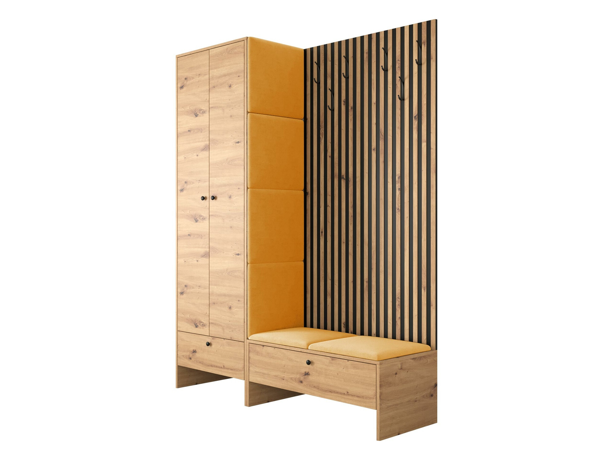Set arredo da corridoio Donio III (Rovere Artisan + Manila 32)