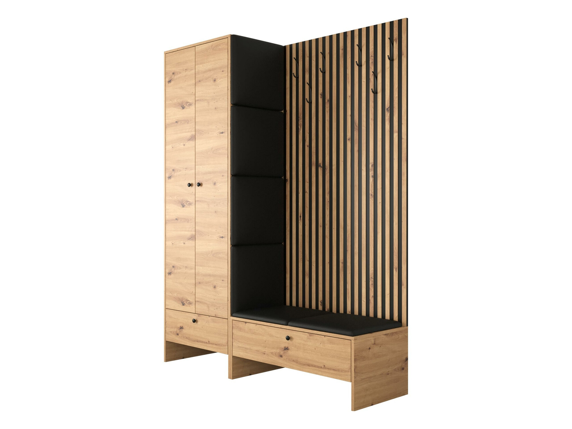 Set arredo da corridoio Donio III (Rovere Artisan + Soft 011)