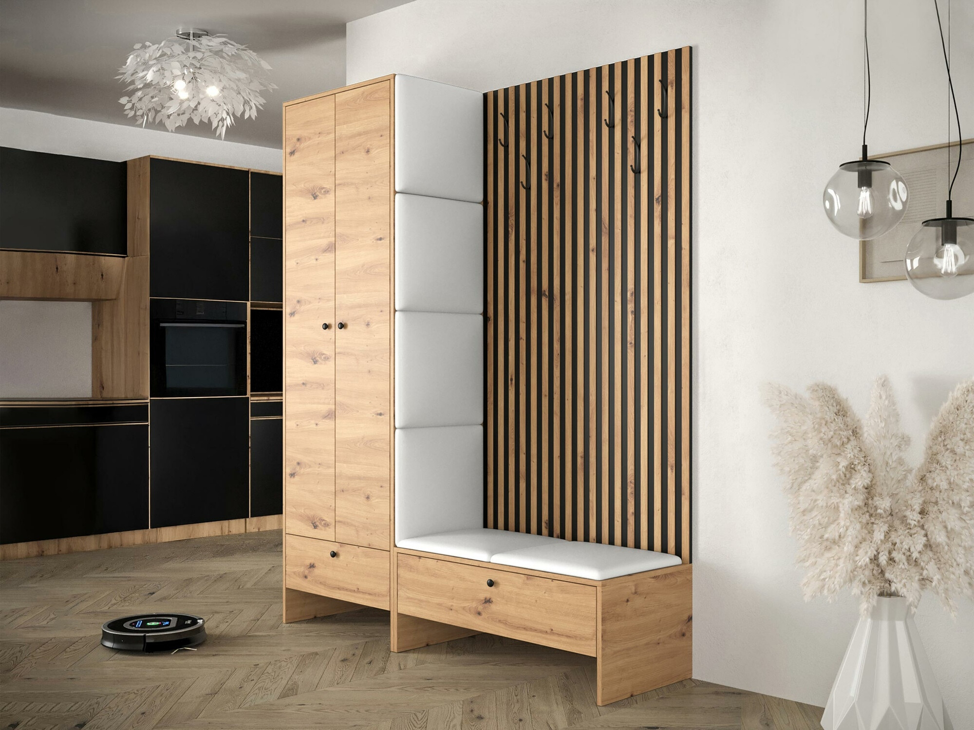 Set arredo da corridoio Donio III (Rovere Artisan + Soft 017)