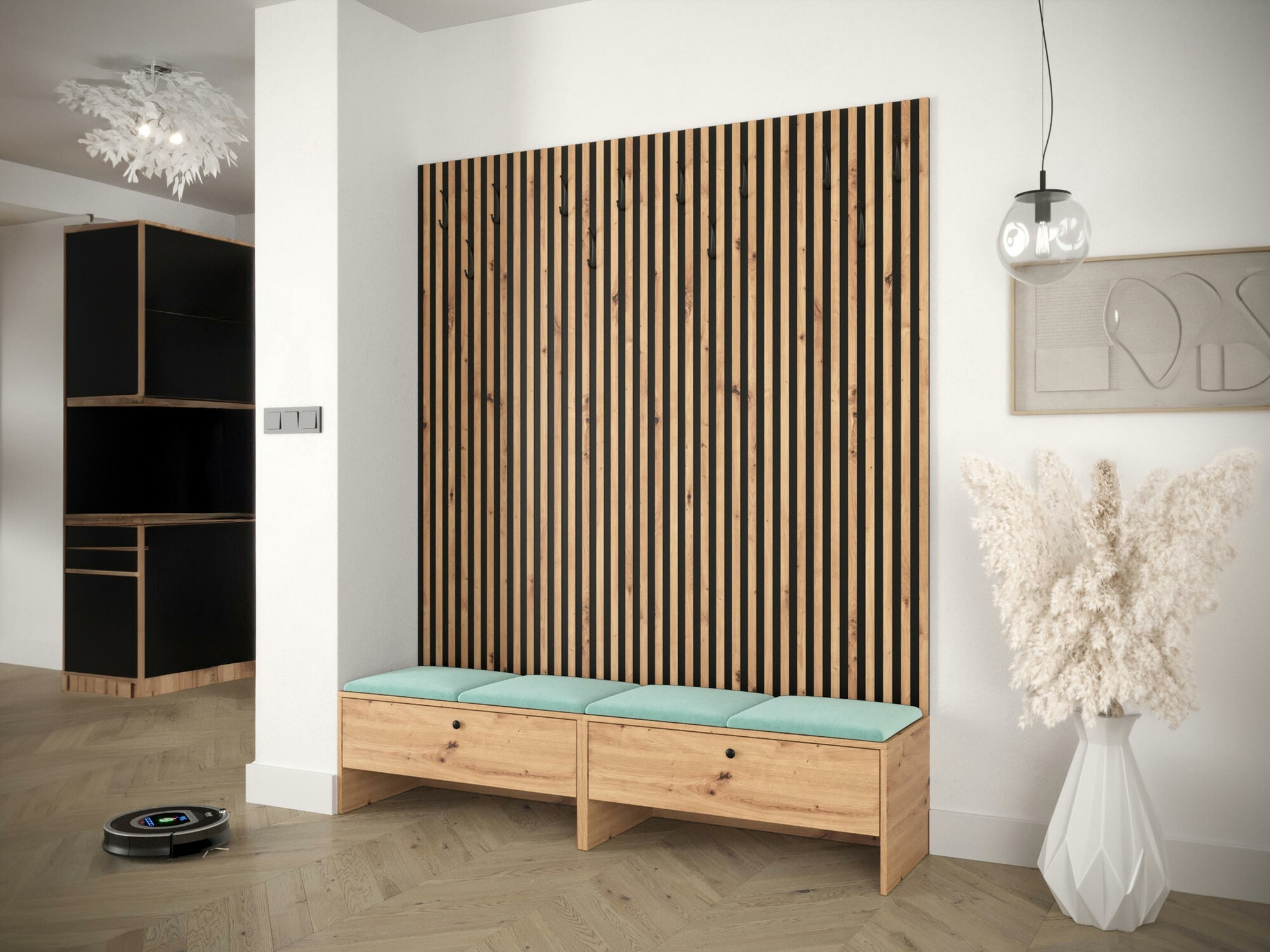 Set arredo da corridoio Donio V (Rovere Artisan + Manila 11)