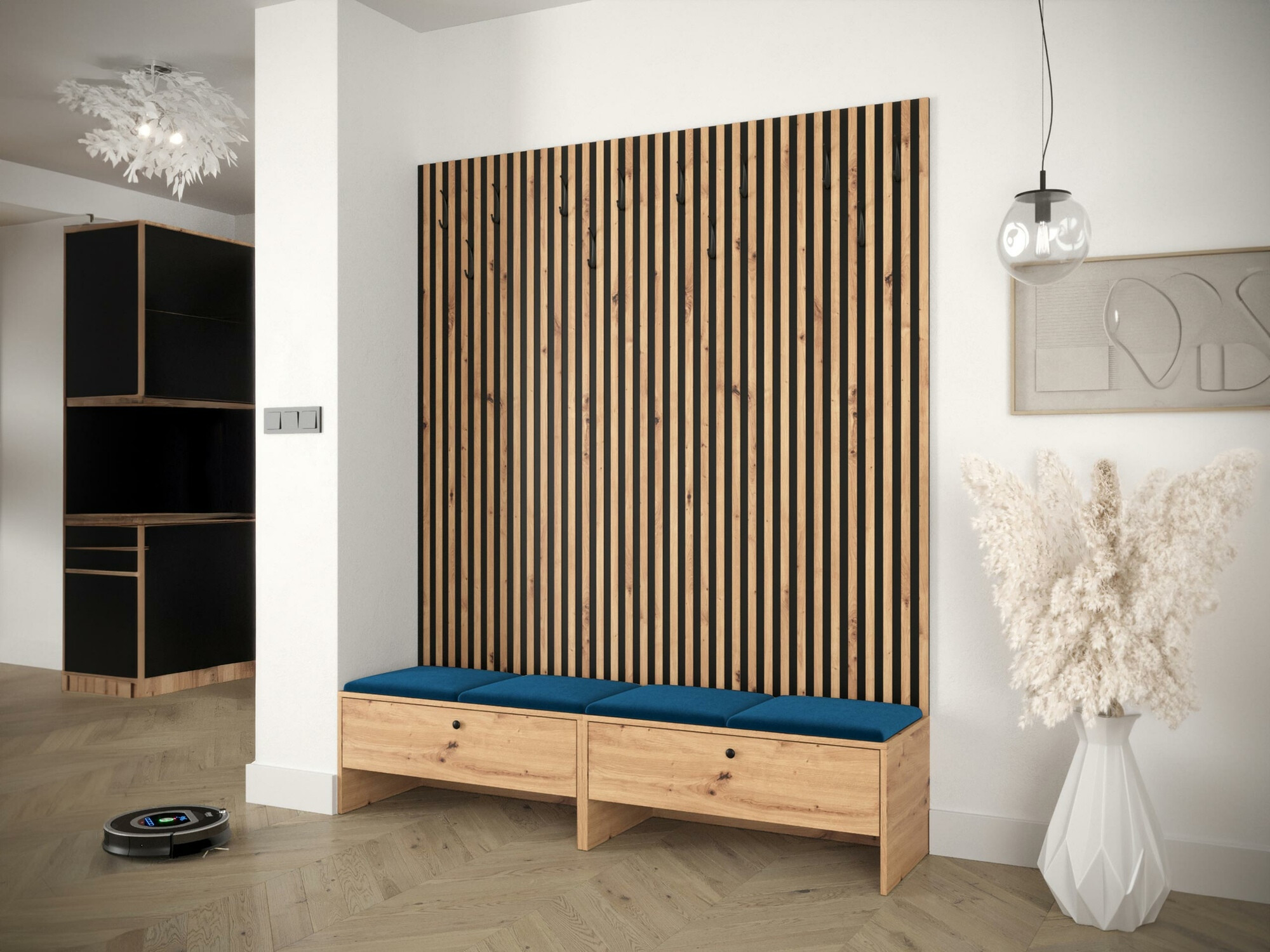 Set arredo da corridoio Donio V (Rovere Artisan + Manila 26)