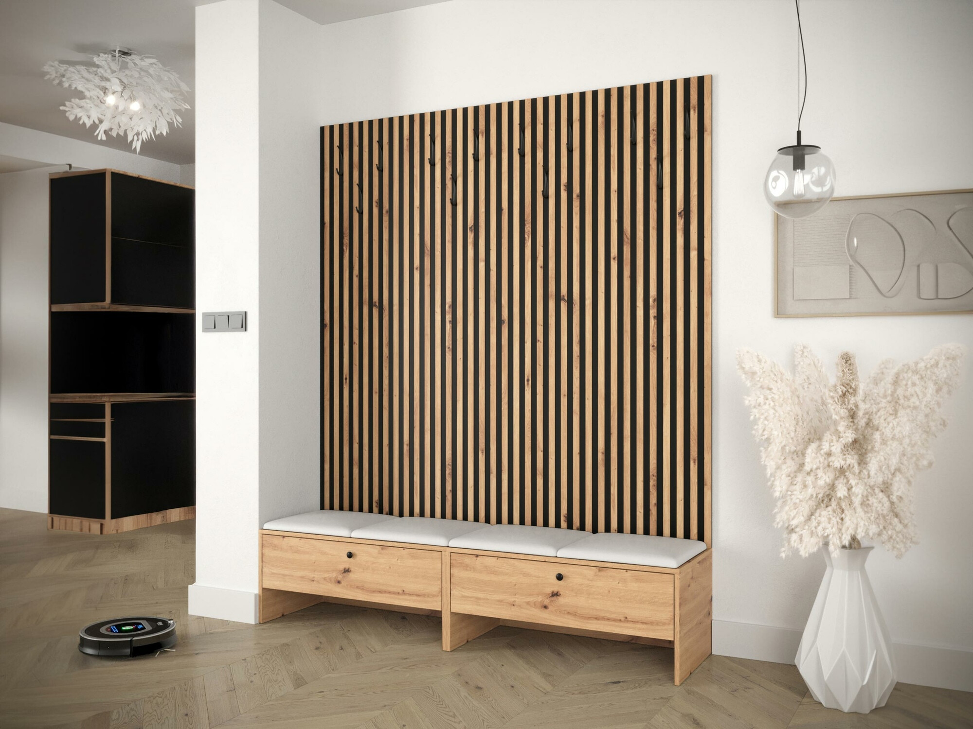 Set arredo da corridoio Donio V (Rovere Artisan + Soft 017)