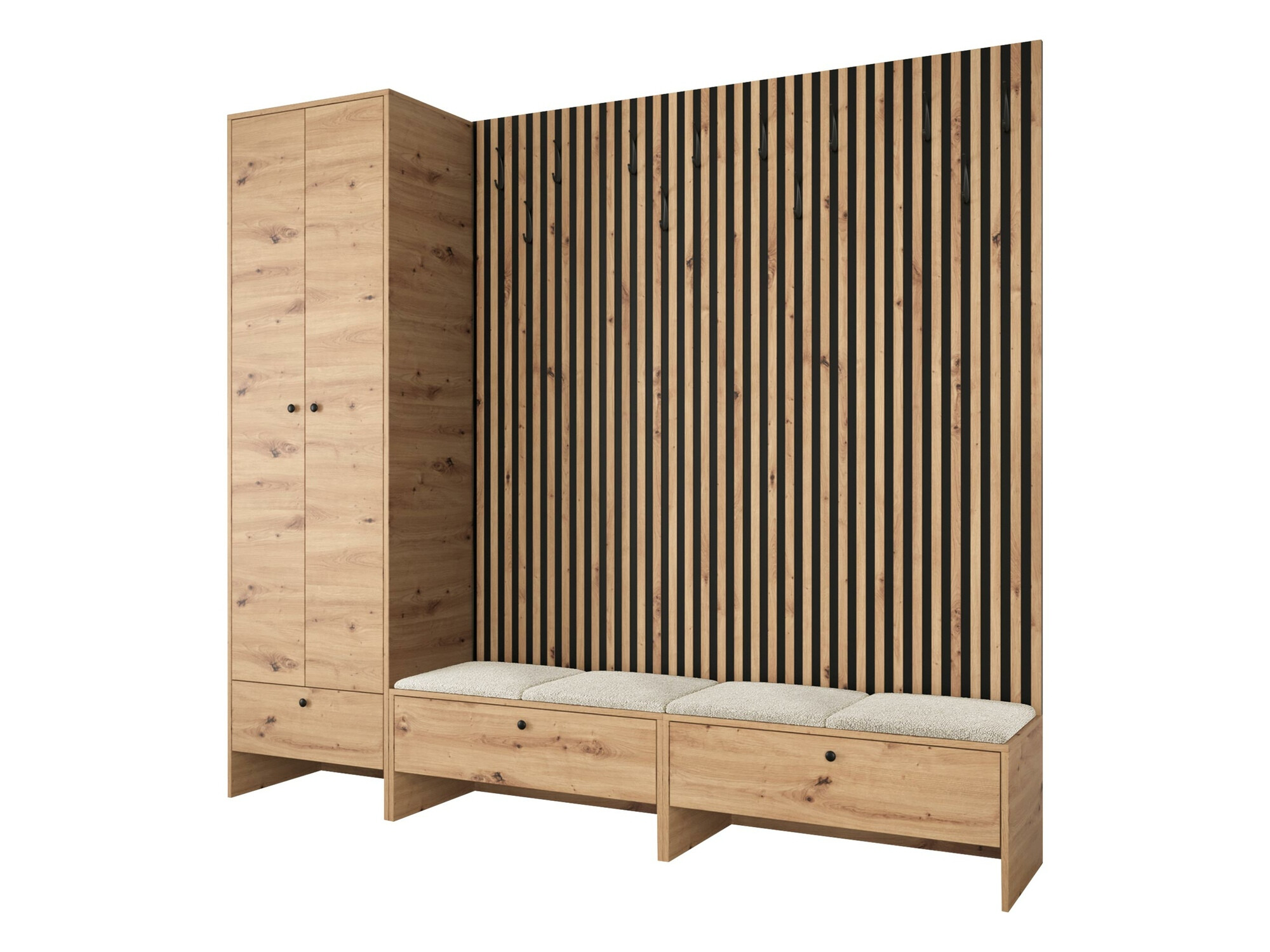Set arredo da corridoio Donio VI (Rovere Artisan + Abriamo 03)