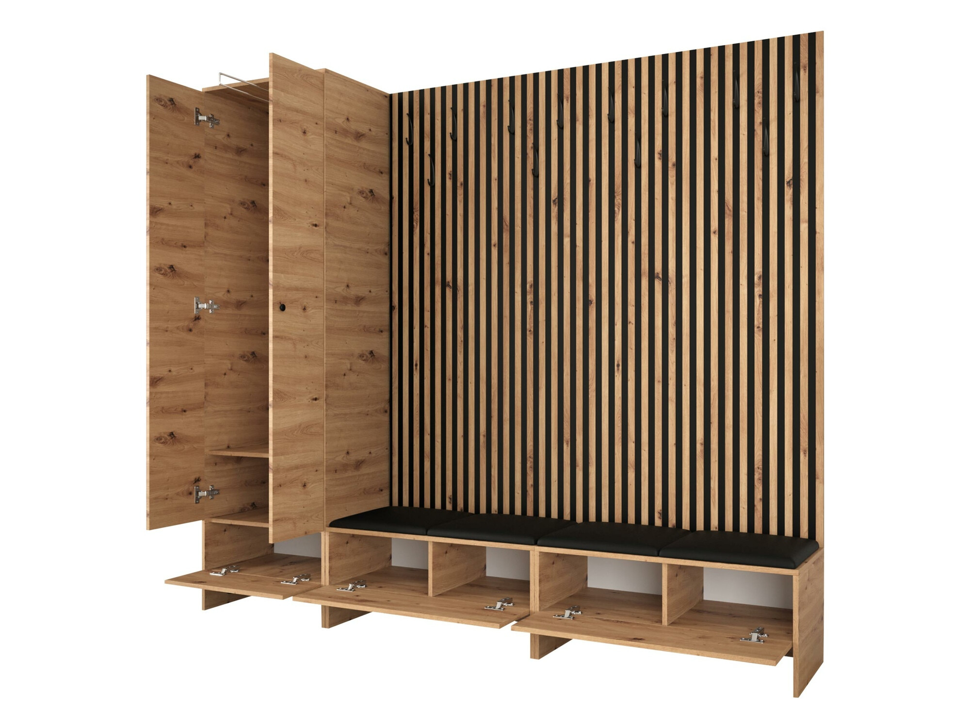 Set arredo da corridoio Donio VI (Rovere Artisan + Manila 02)