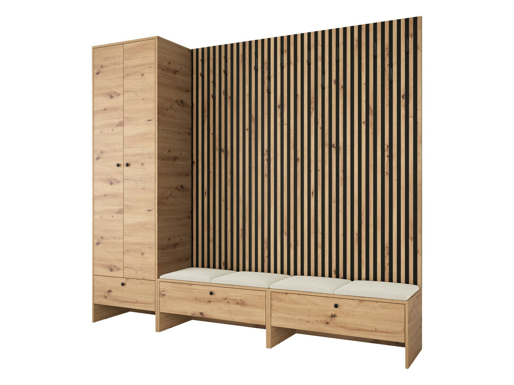 Set arredo da corridoio Donio VI (Rovere Artisan + Manila 02)