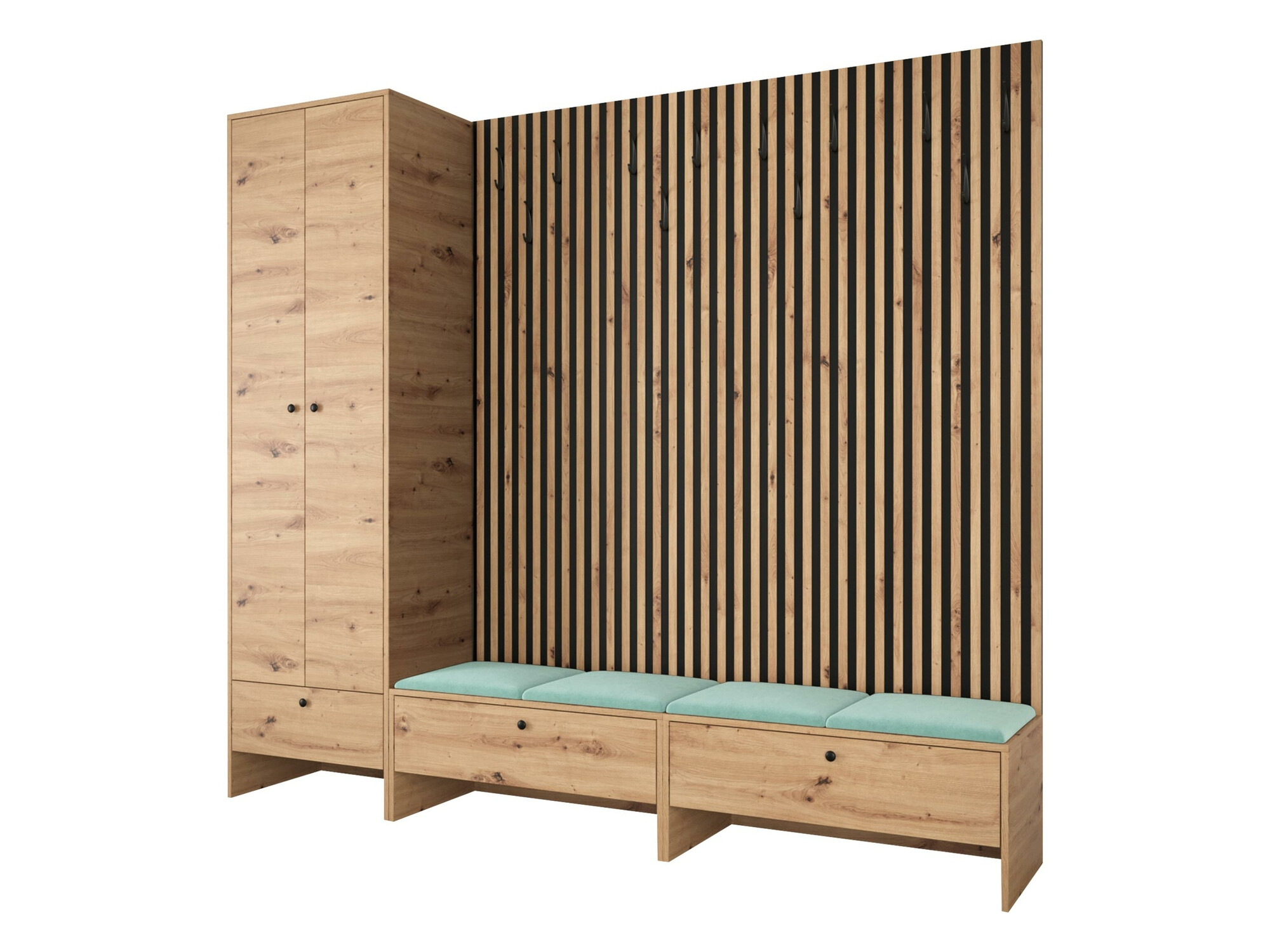 Set arredo da corridoio Donio VI (Rovere Artisan + Manila 11)