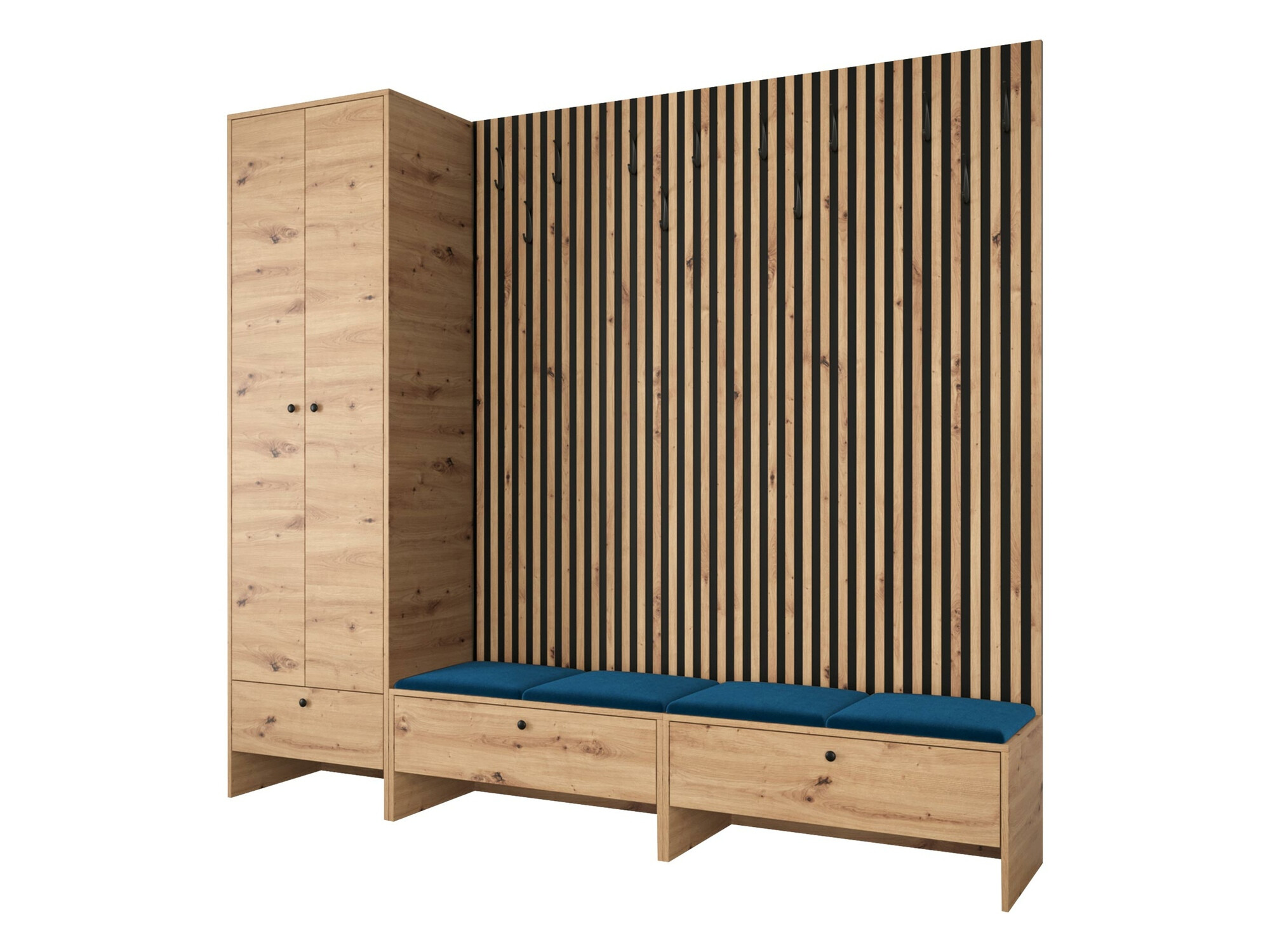 Set arredo da corridoio Donio VI (Rovere Artisan + Manila 26)