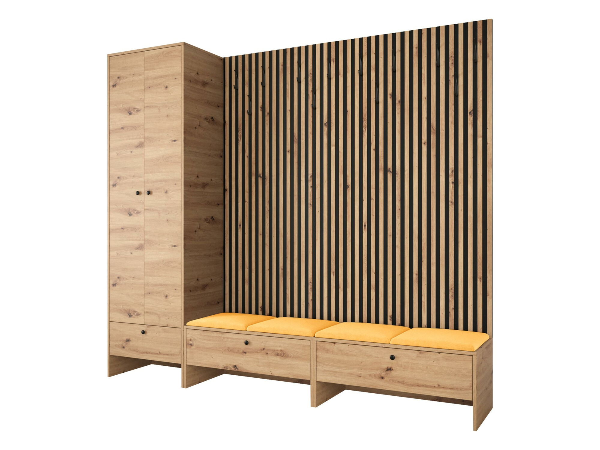 Set arredo da corridoio Donio VI (Rovere Artisan + Manila 32)