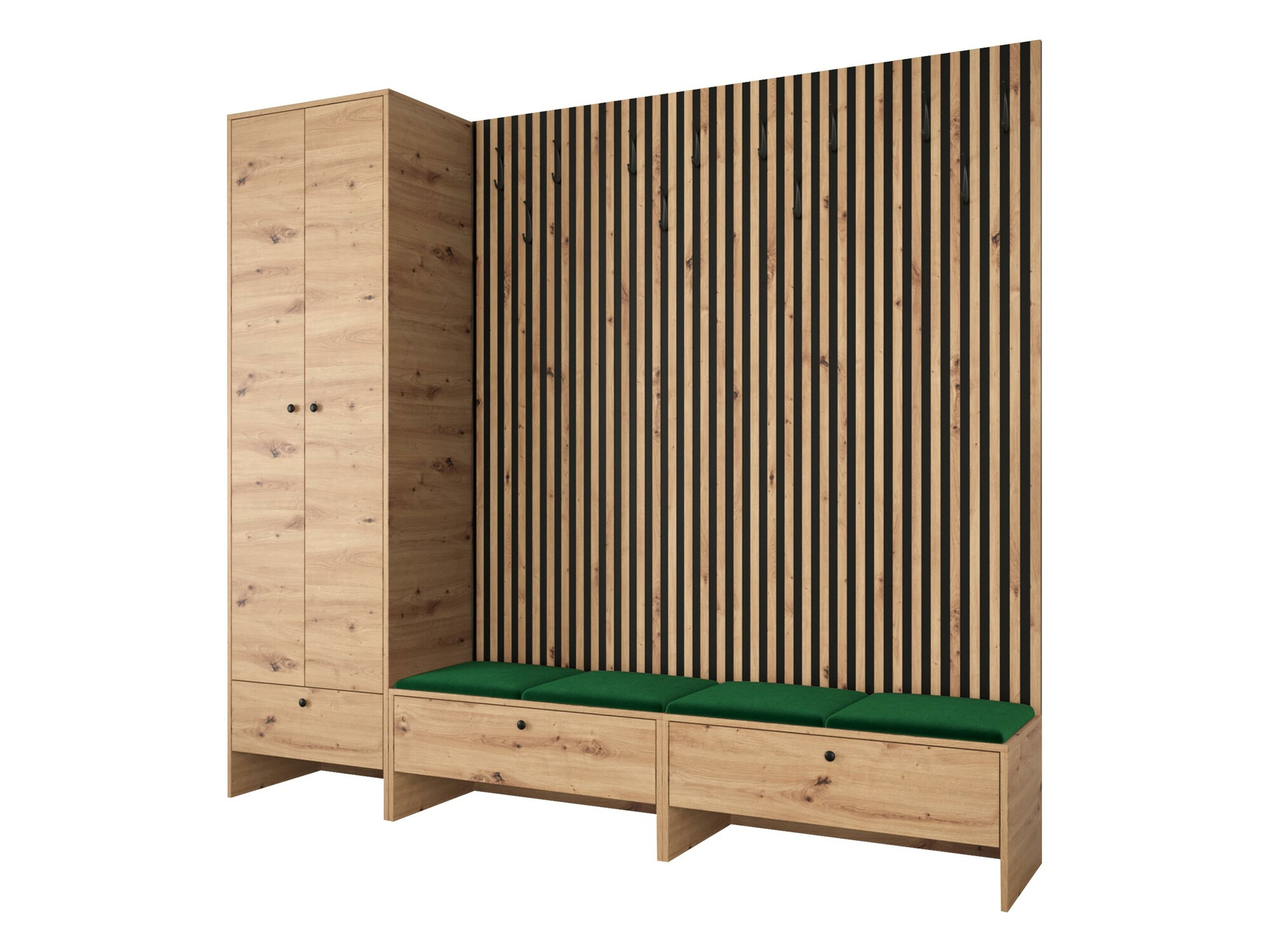 Set arredo da corridoio Donio VI (Rovere Artisan + Manila 35)
