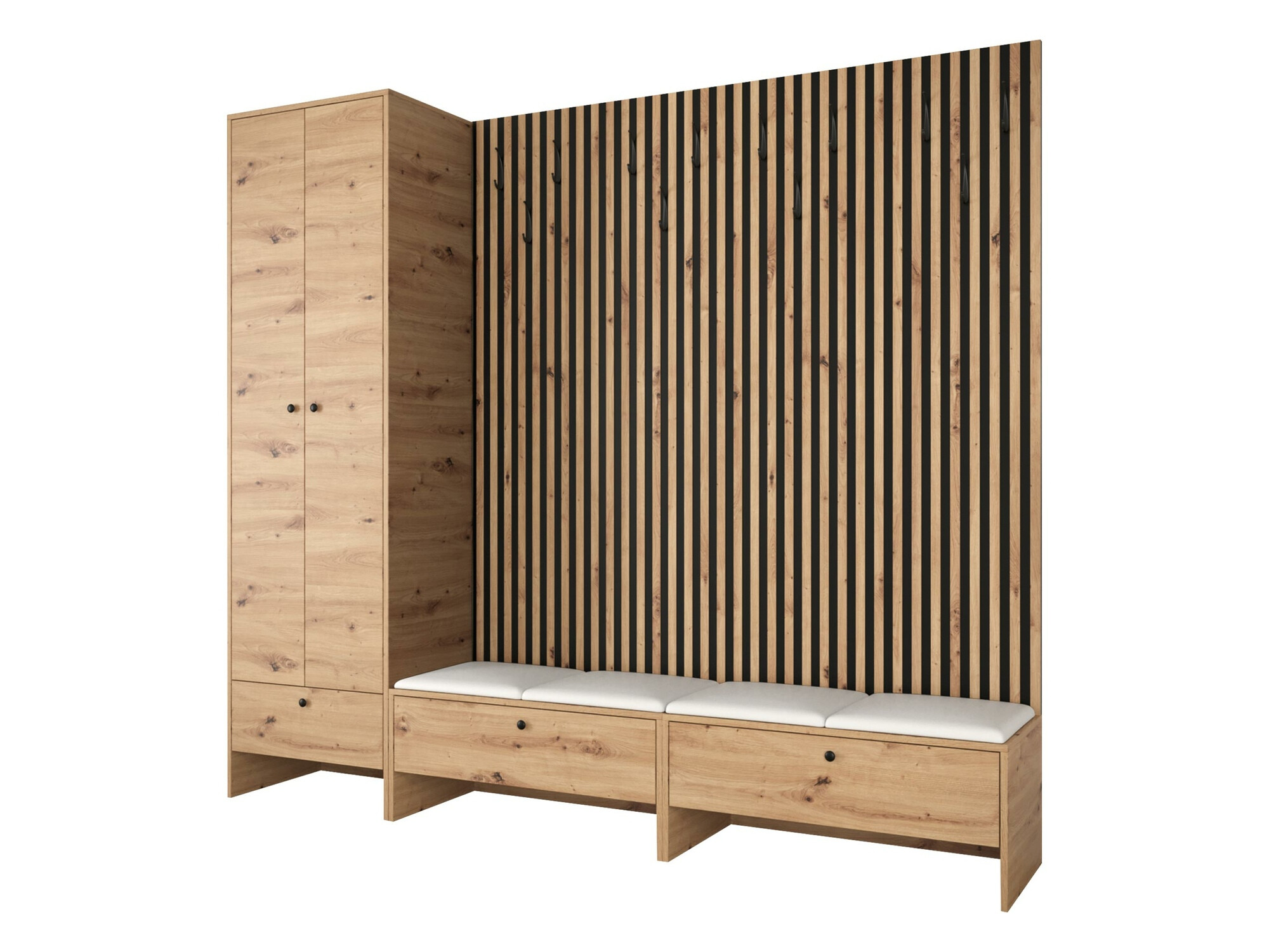 Set arredo da corridoio Donio VI (Rovere Artisan + Soft 017)