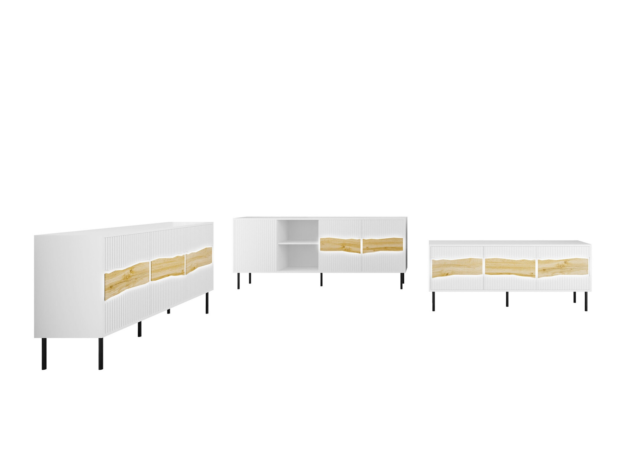 Parete attrezzata Monevare 105 (Quercia di Wotan + Cachemire)