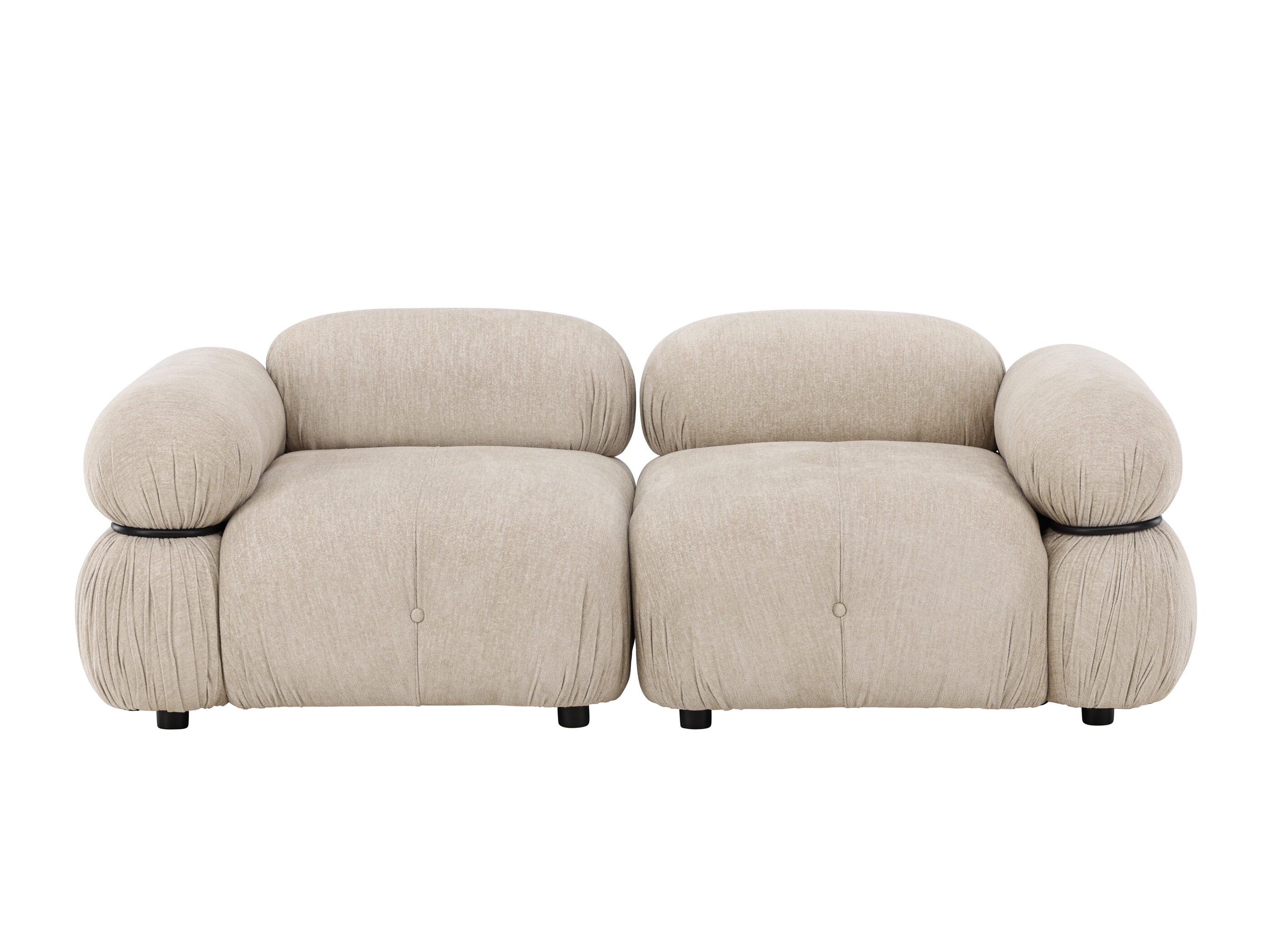 Divano componibile Evardale 103 (Beige + Nero)
