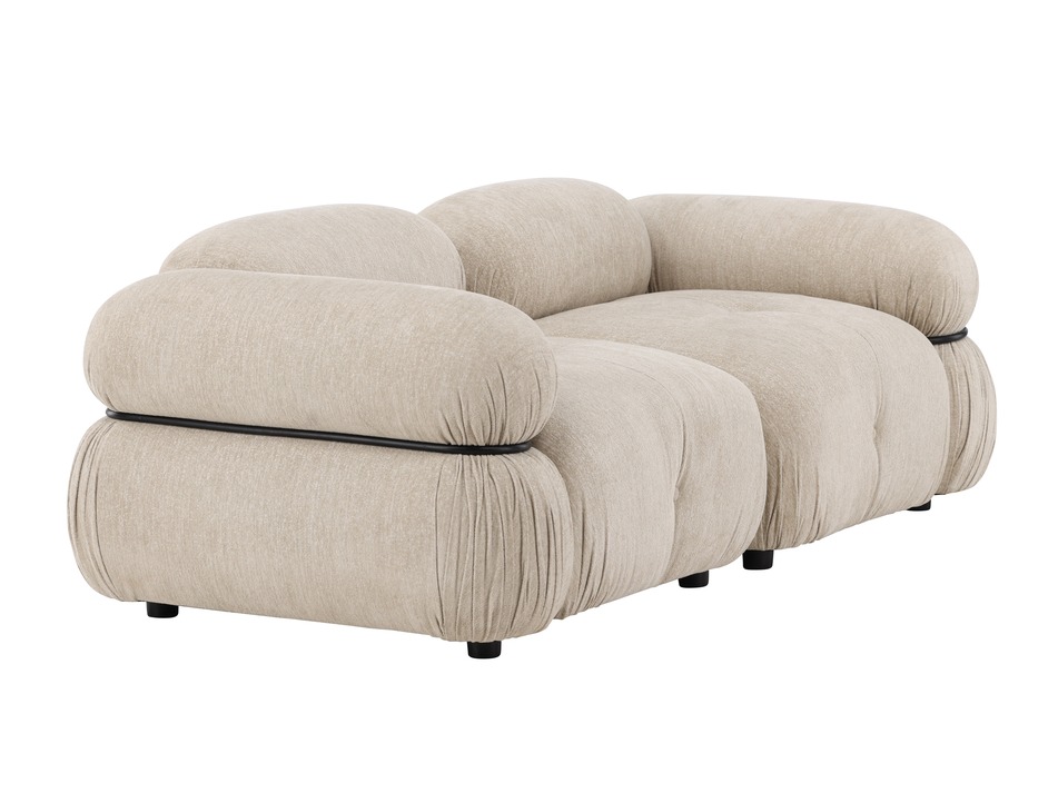 Divano componibile Evardale 103 (Beige + Nero)