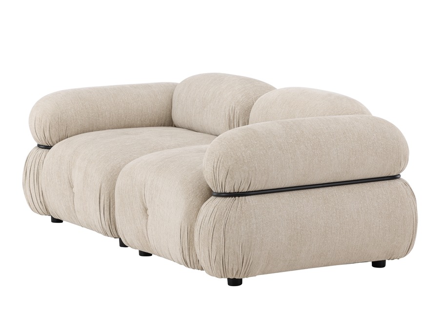 Divano componibile Evardale 103 (Beige + Nero)