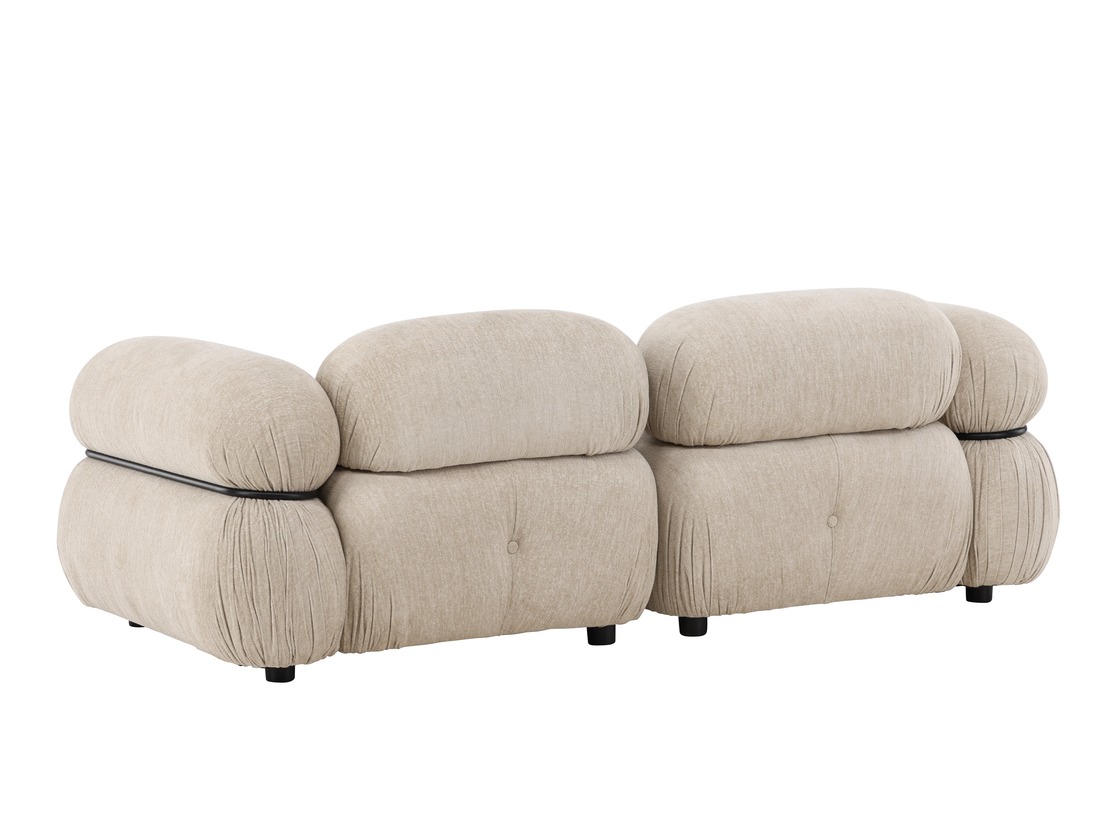 Divano componibile Evardale 103 (Beige + Nero)