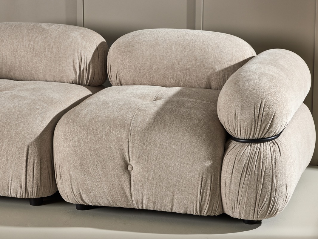 Divano componibile Evardale 103 (Beige + Nero)