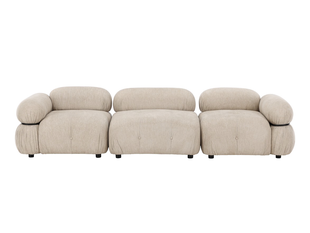 Divano componibile Evardale 104 (Beige + Nero)