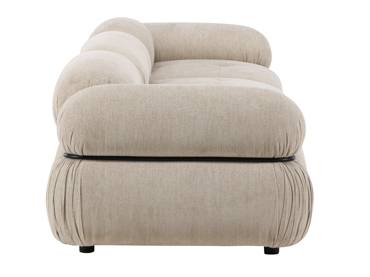 Divano componibile Evardale 104 (Beige + Nero)