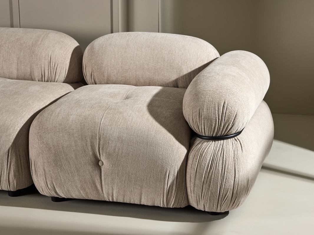 Divano componibile Evardale 104 (Beige + Nero)