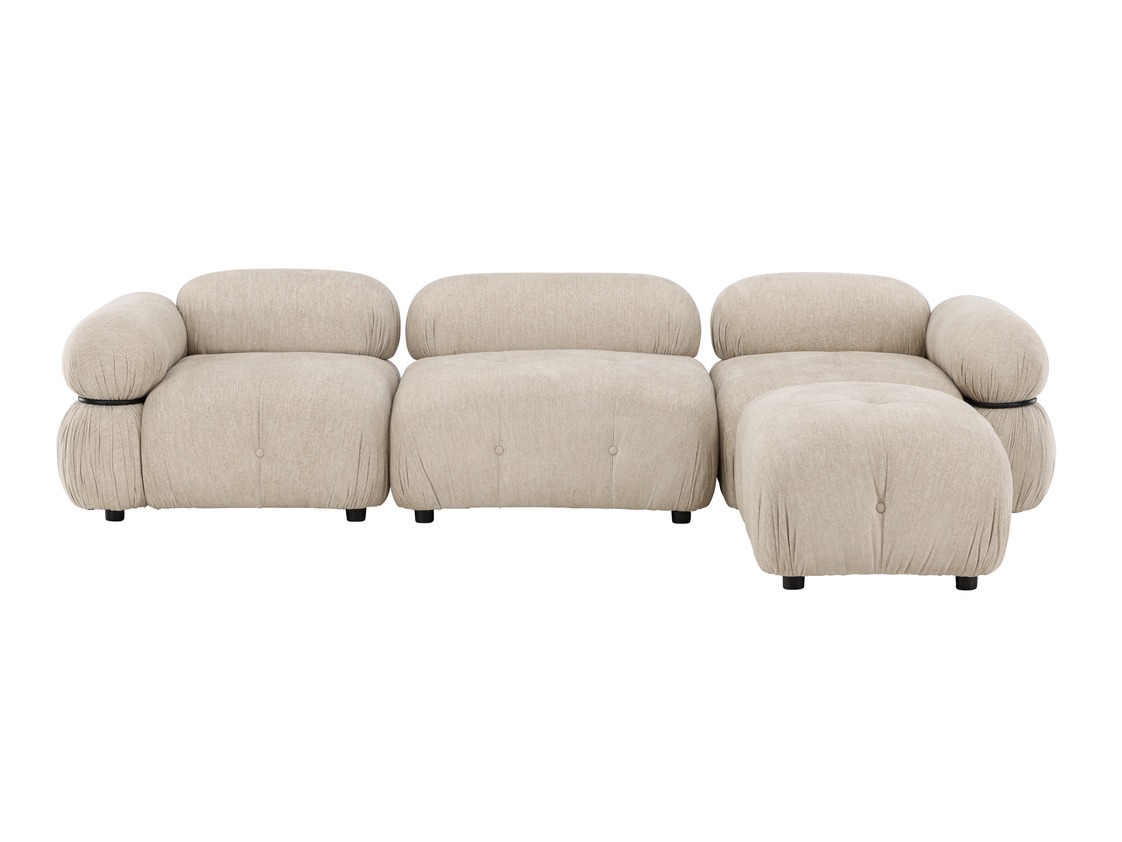 Divano componibile Evardale 104 (Beige + Nero)