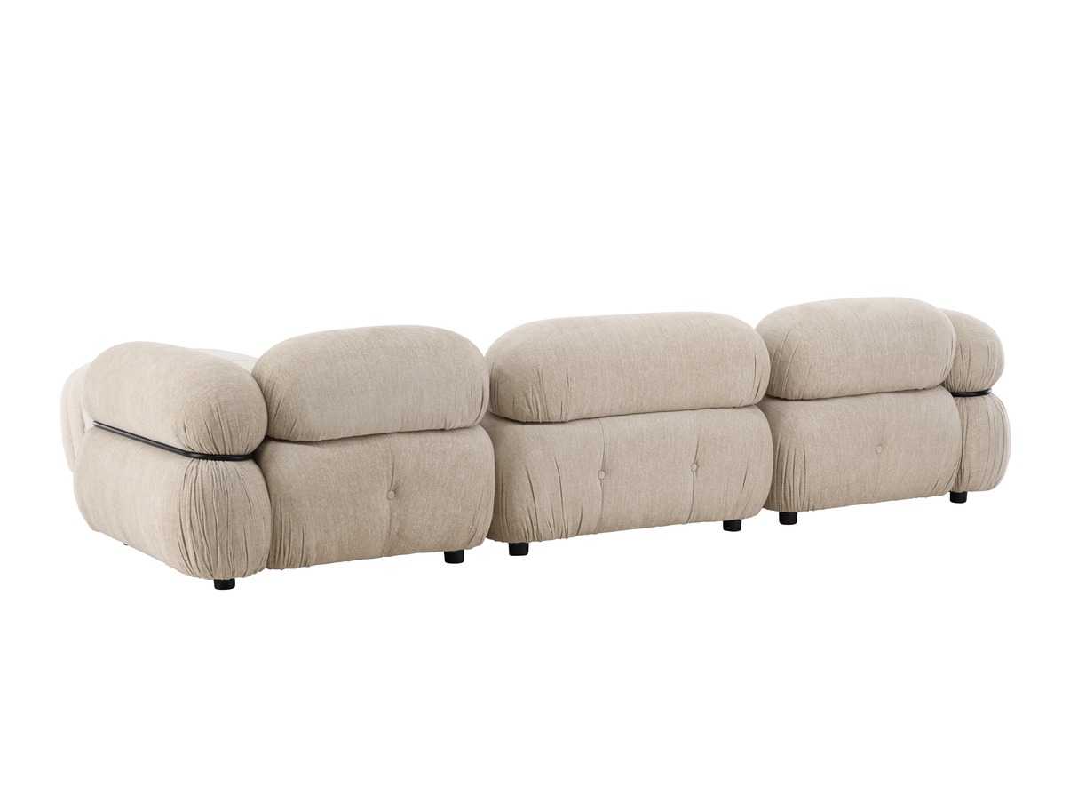 Divano componibile Evardale 104 (Beige + Nero)