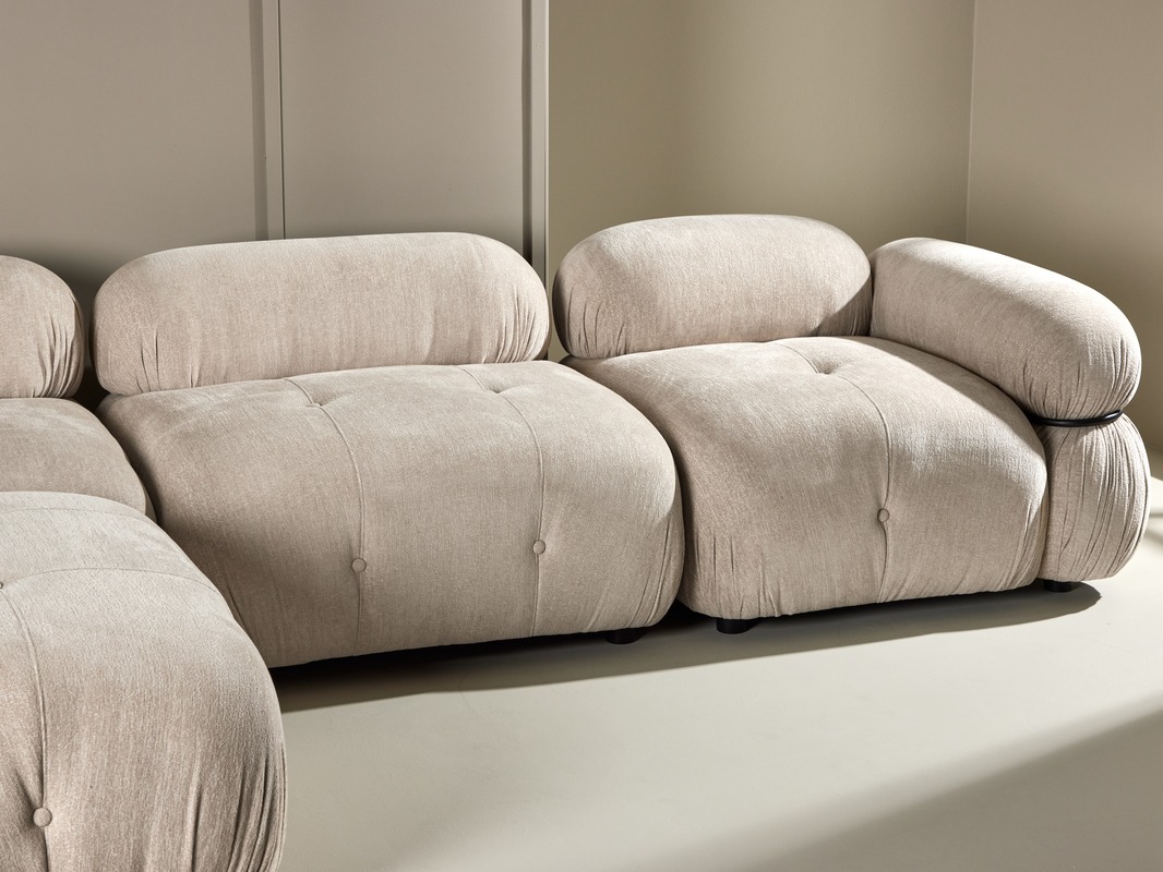 Divano componibile Evardale 104 (Beige + Nero)