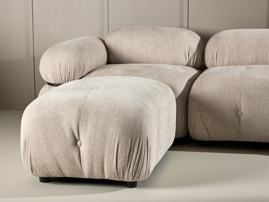 Divano componibile Evardale 104 (Beige + Nero)