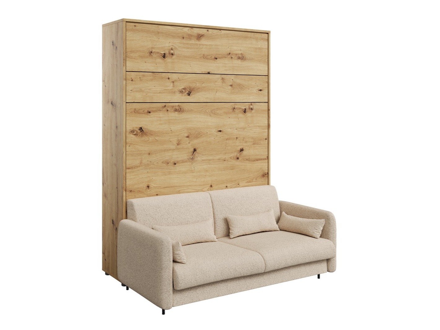 Letto a scomparsa Concept Pro Lenart Levfere 138 (Rovere Artisan + Beige)