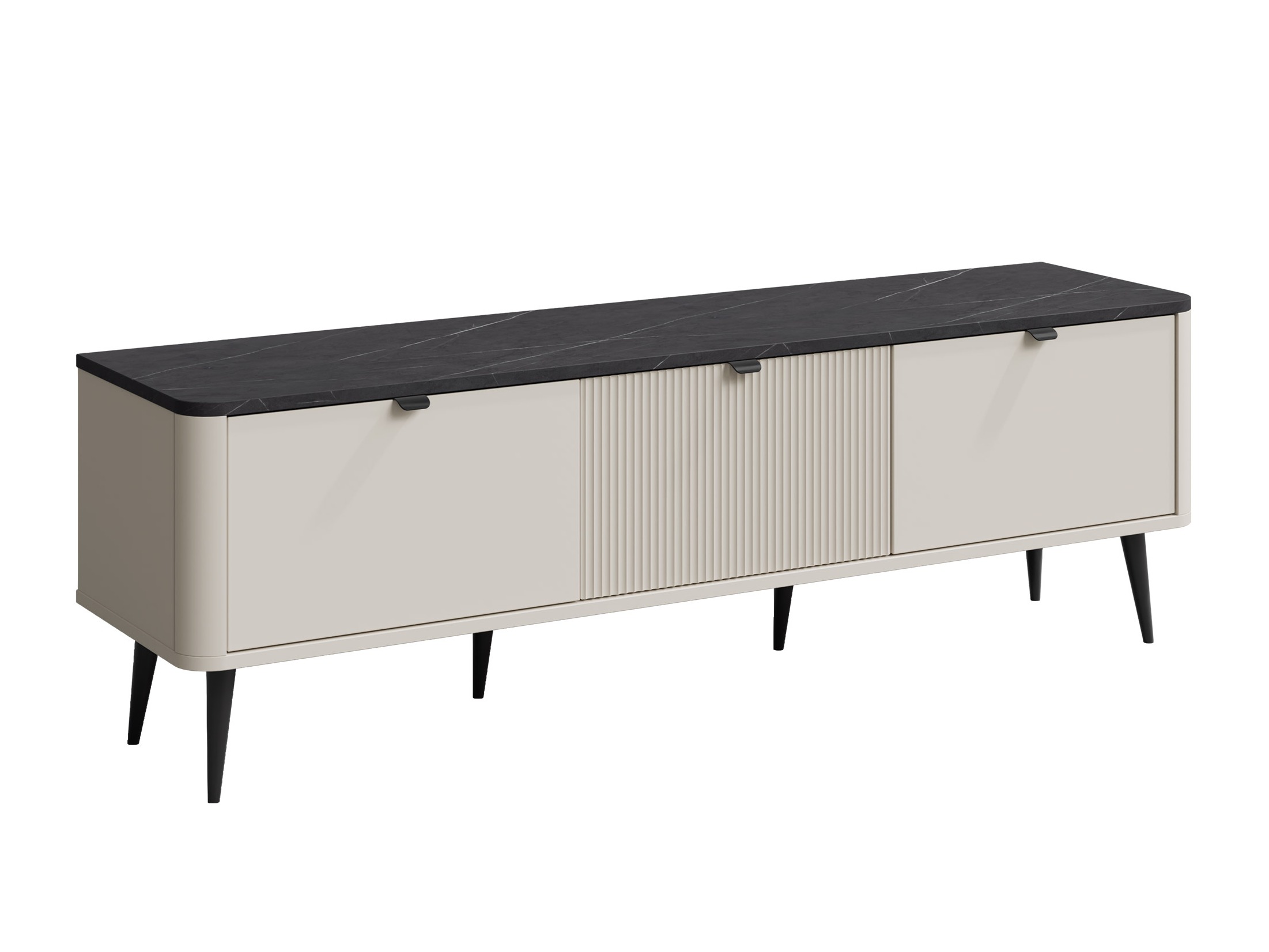 Mobile porta TV Lufela 112 (Cachemire + Marmo grigio)
