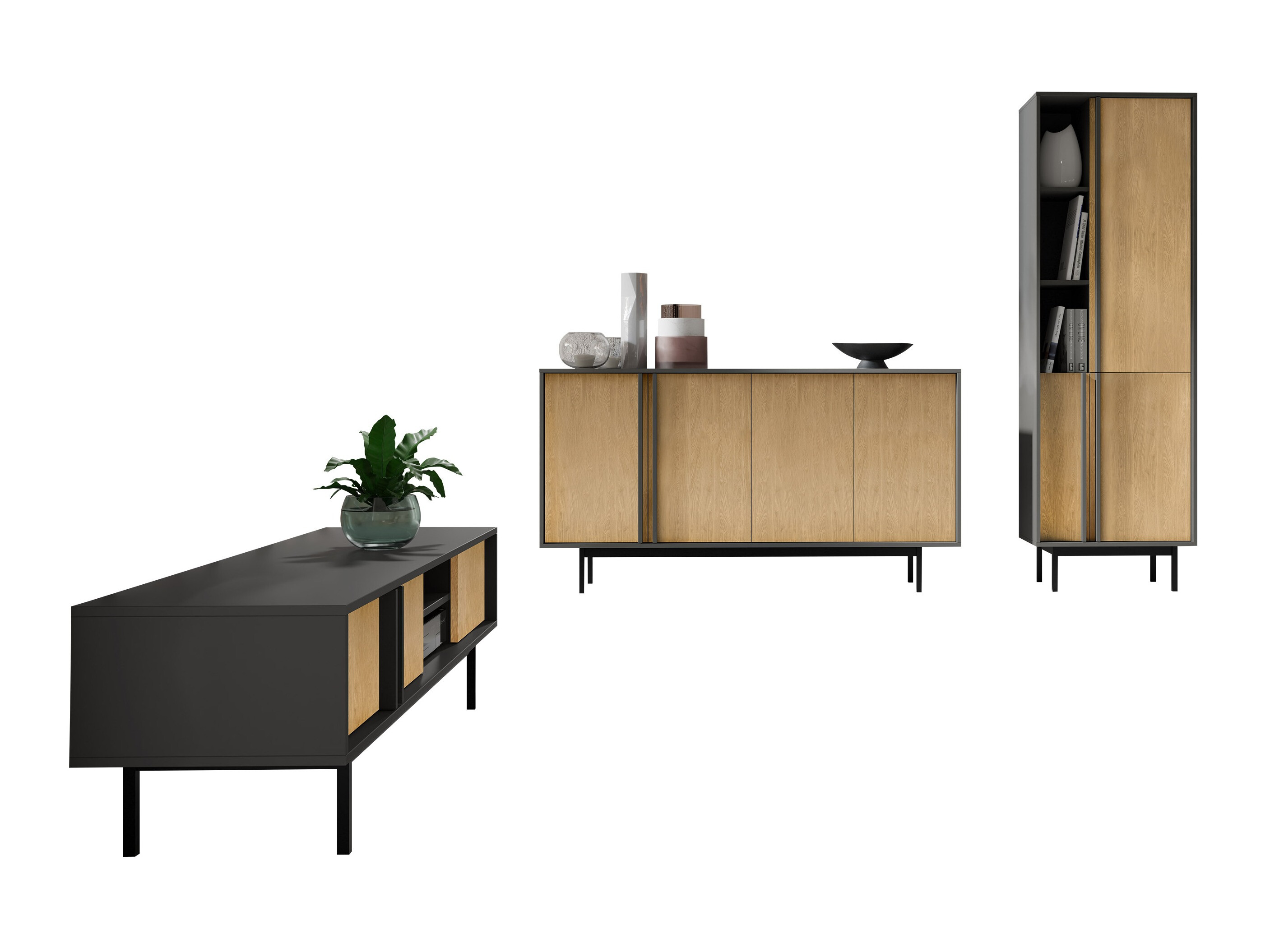 Parete attrezzata Levali 115 (Quercia)