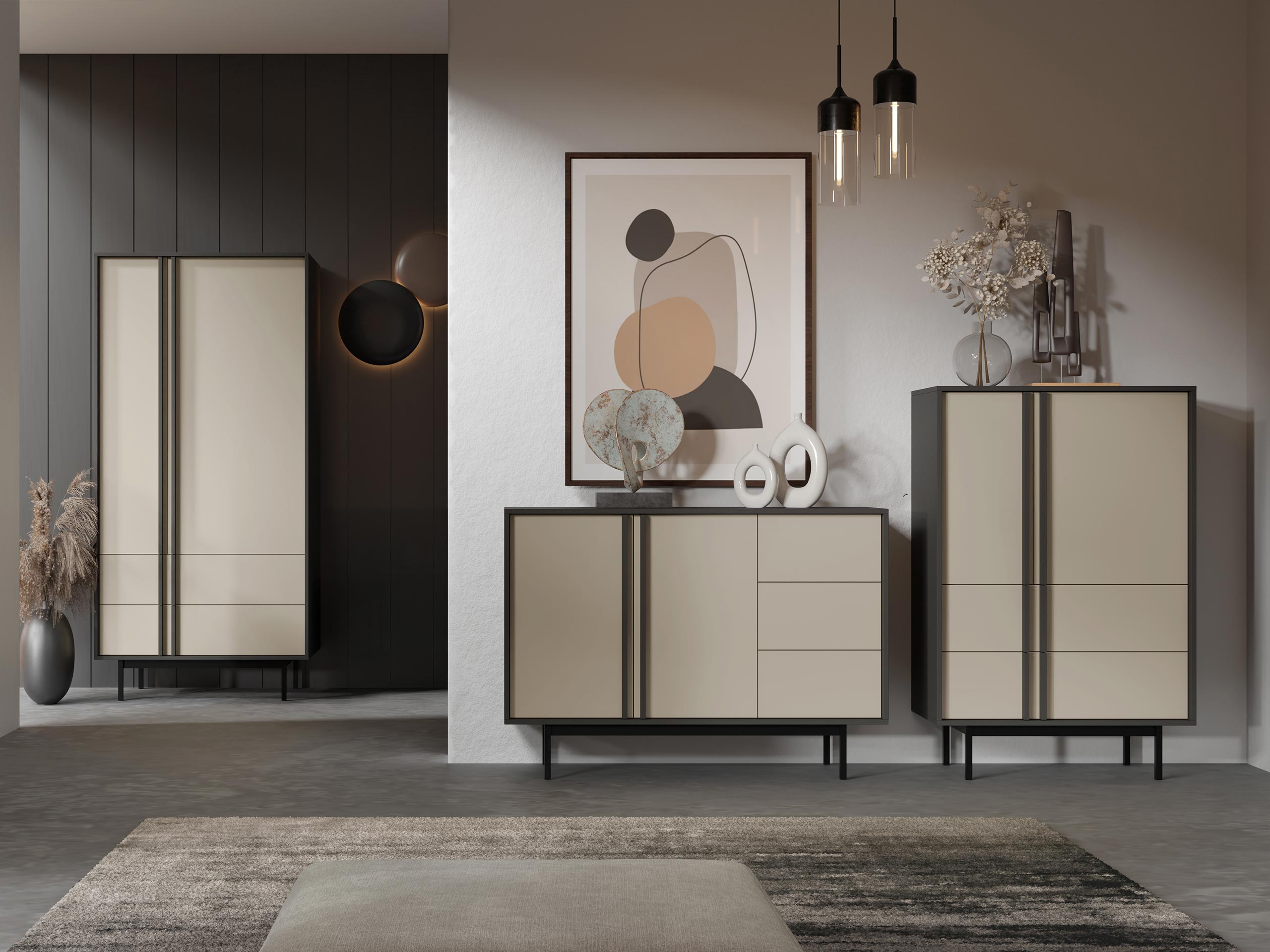 Parete attrezzata Levali 116 (Beige)