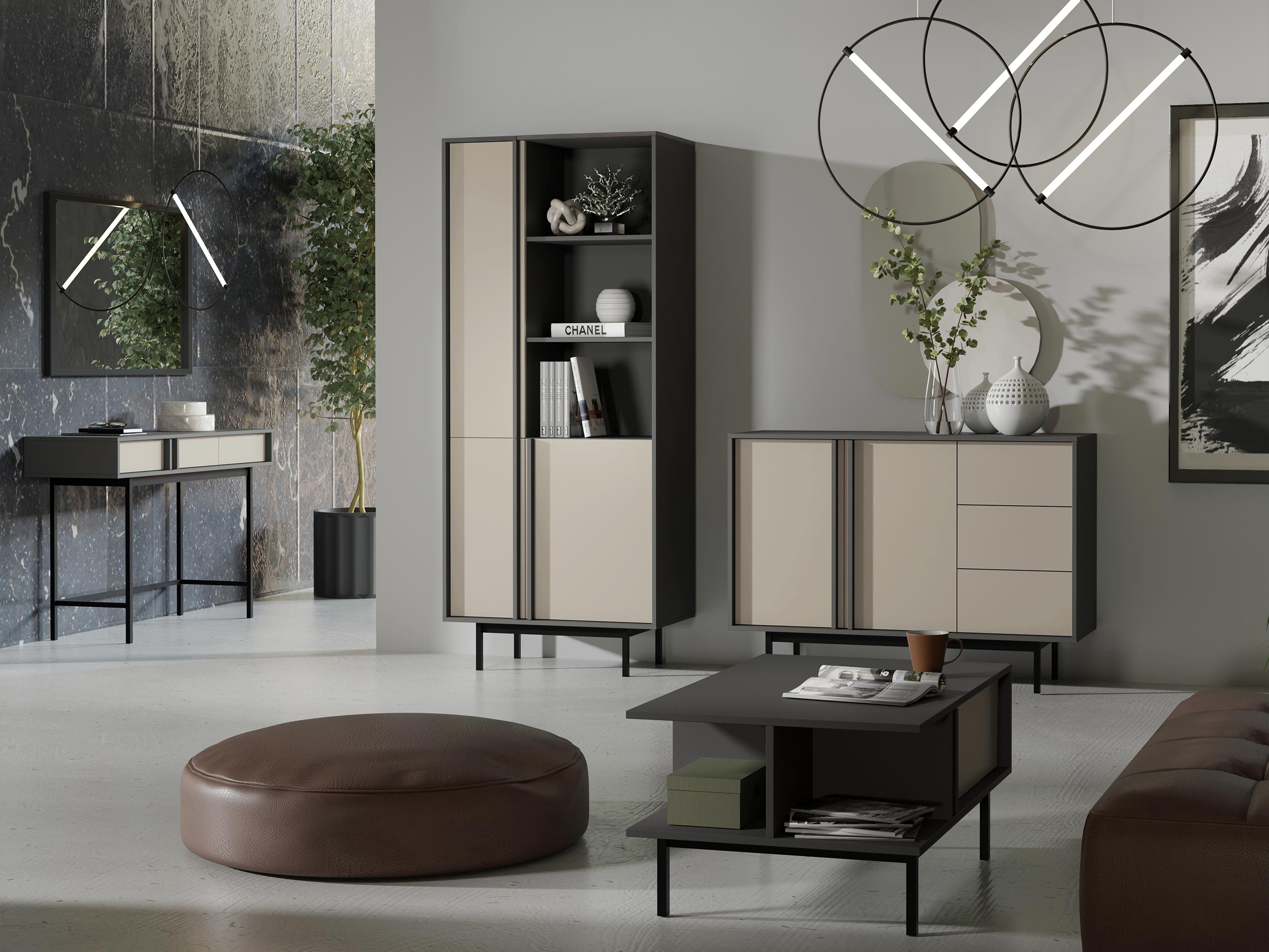 Parete attrezzata Levali 117 (Beige)