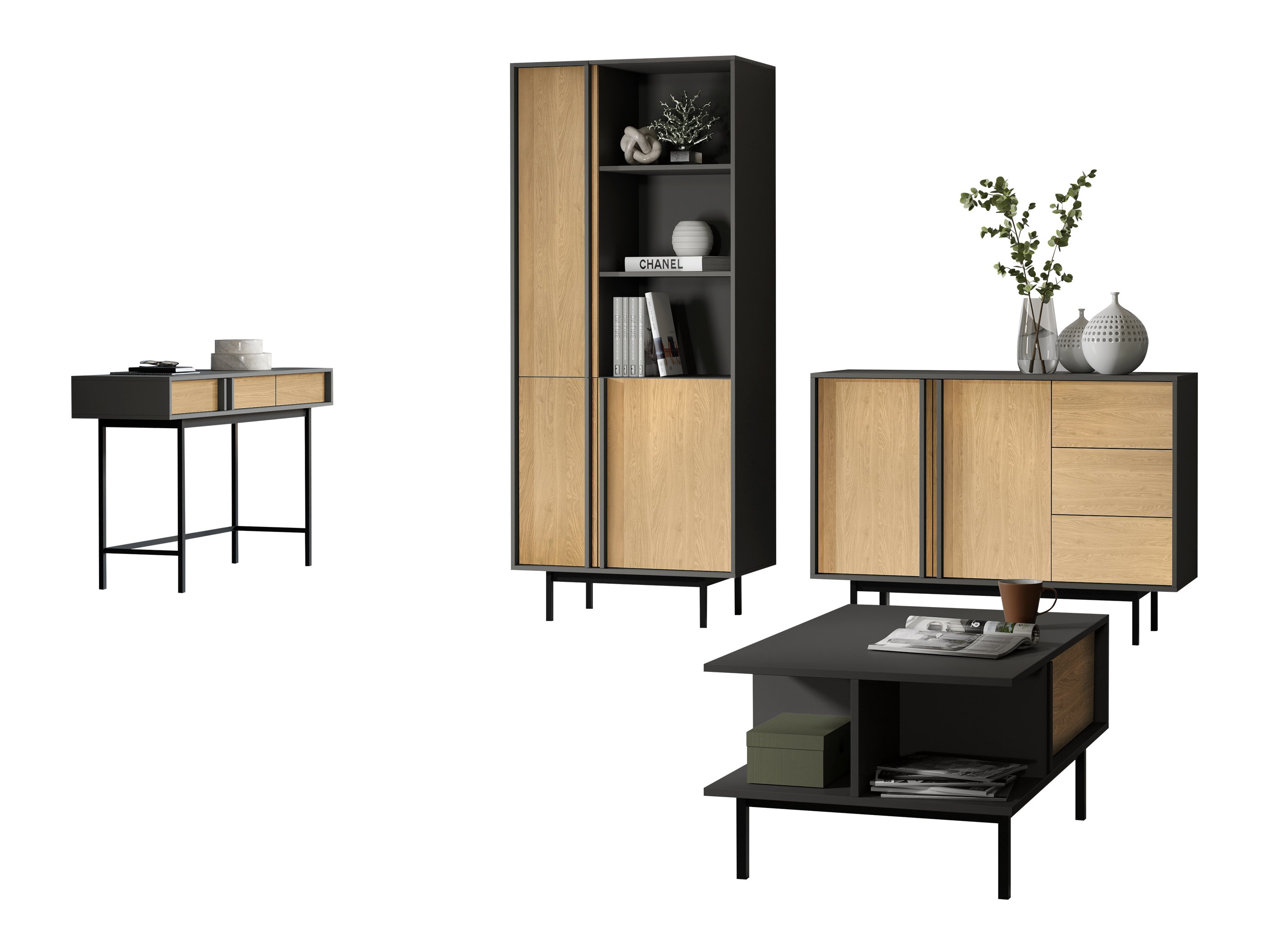 Parete attrezzata Levali 117 (Quercia)