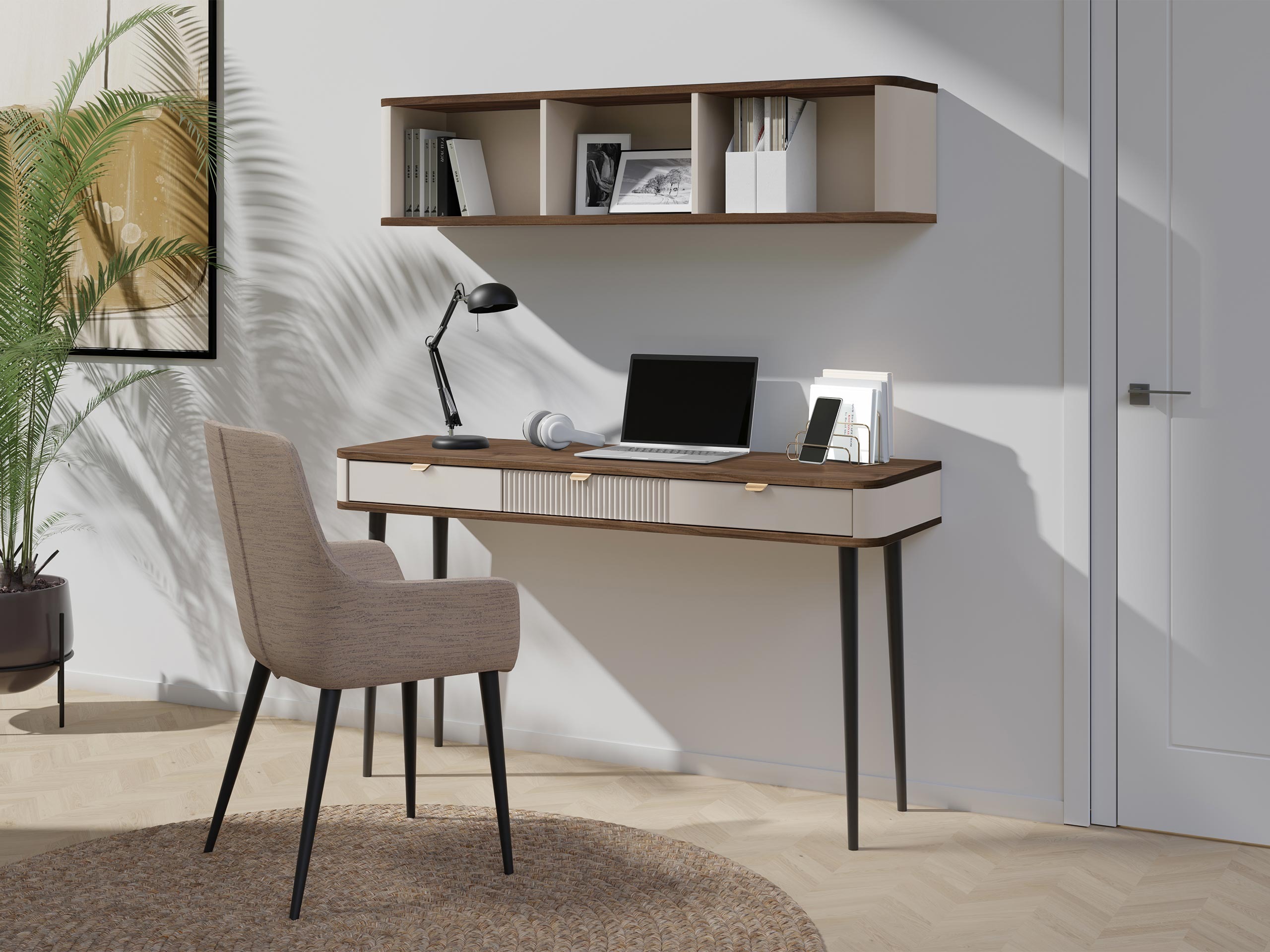 Set ufficio Lufela 123 (Cachemire + Noce)
