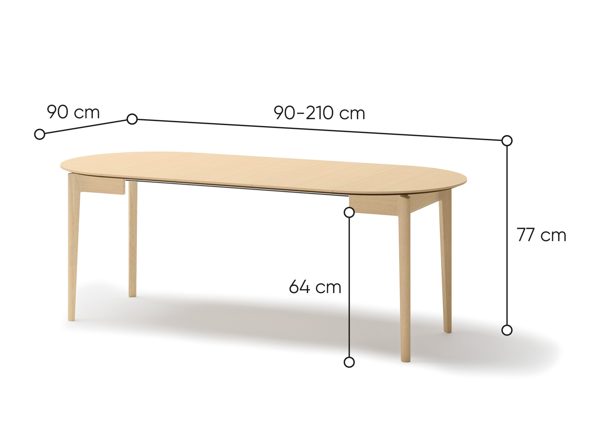 Tavolo Fresno 180 (Rovere chiaro)