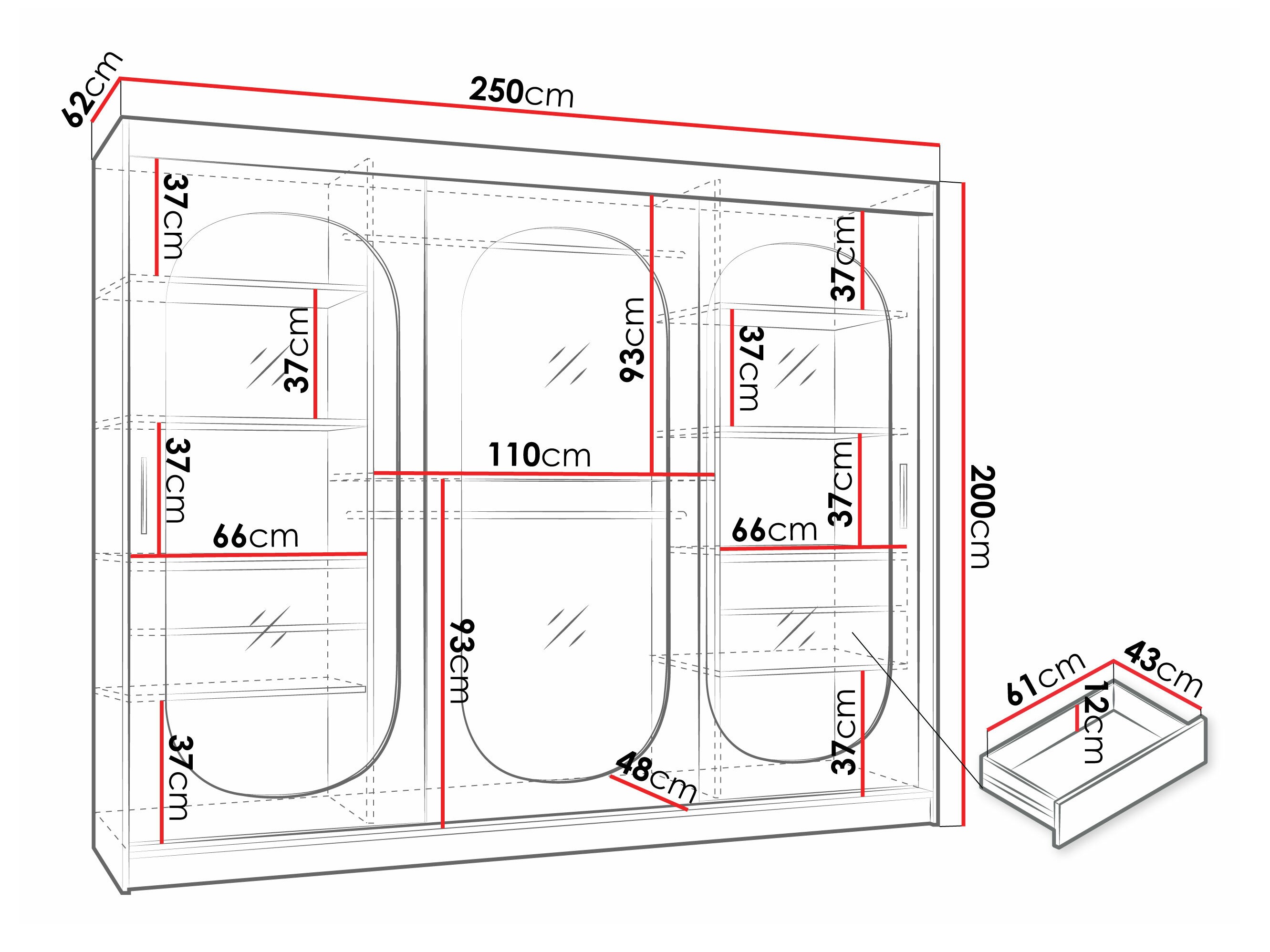 Armadio Hartford 522 (Cachemire)